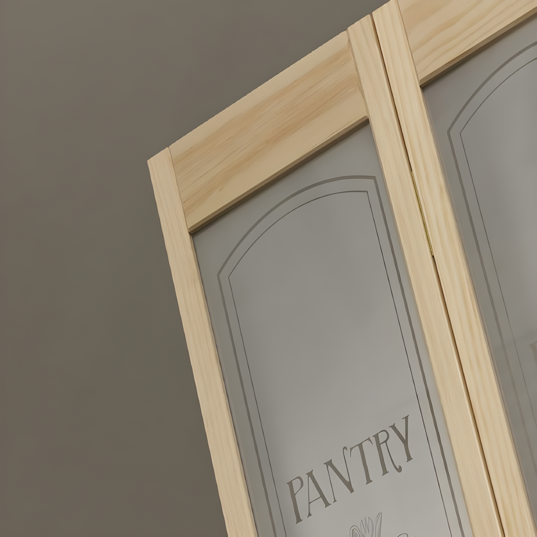 80'' Solid Wood Glass Unfinished Bi-Fold Door
