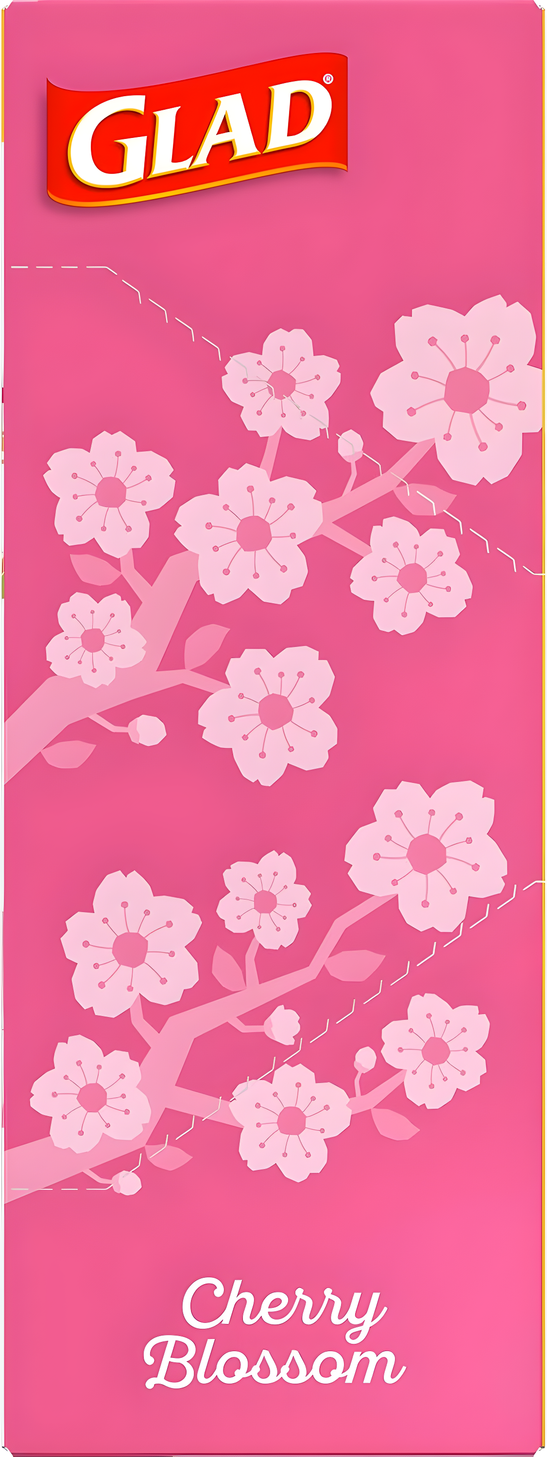 Glad Small Drawstring Trash Bags - Cherry Blossom - 34ct/4gal