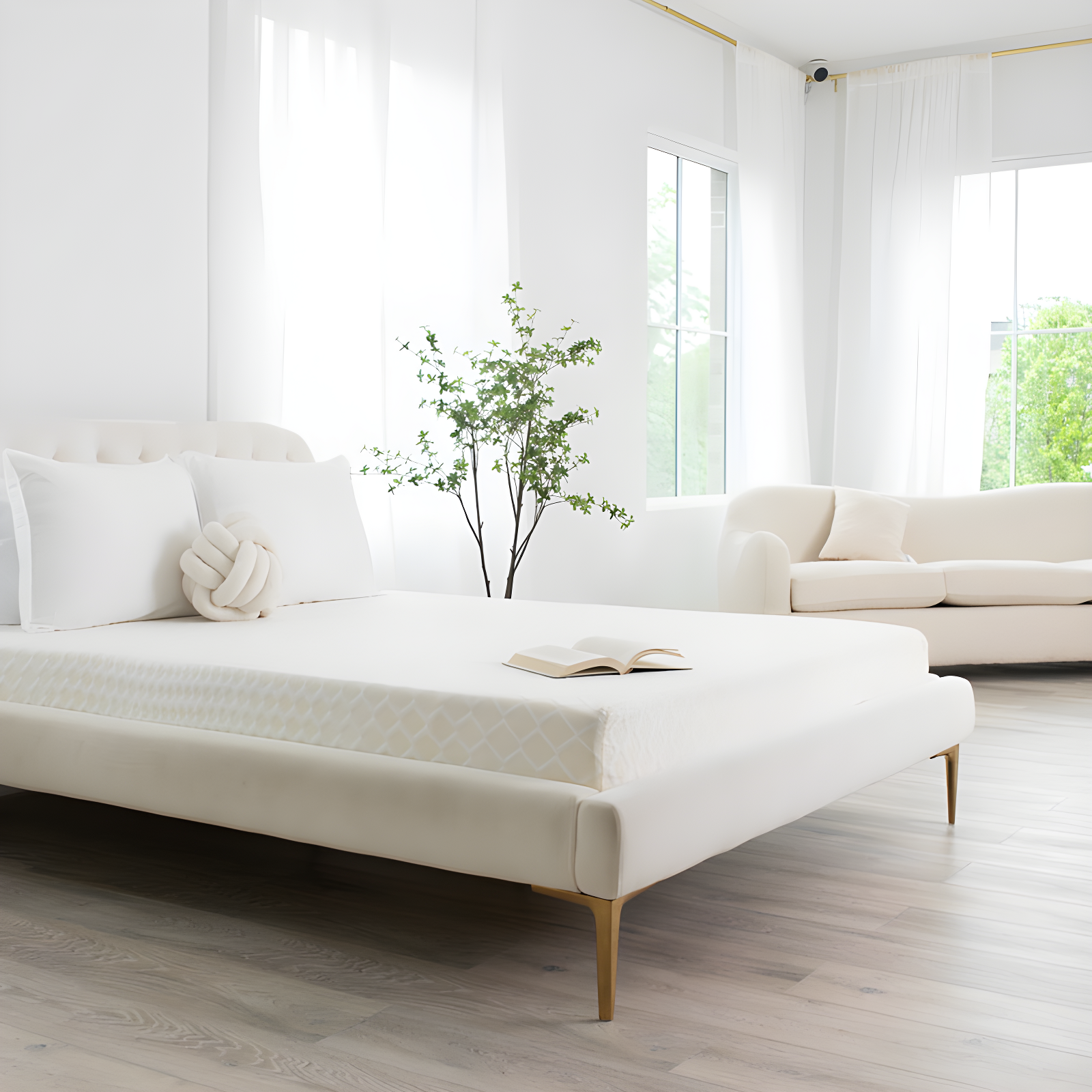 Chime 10 Inch Medium Firmness Memory Foam Mattress, King