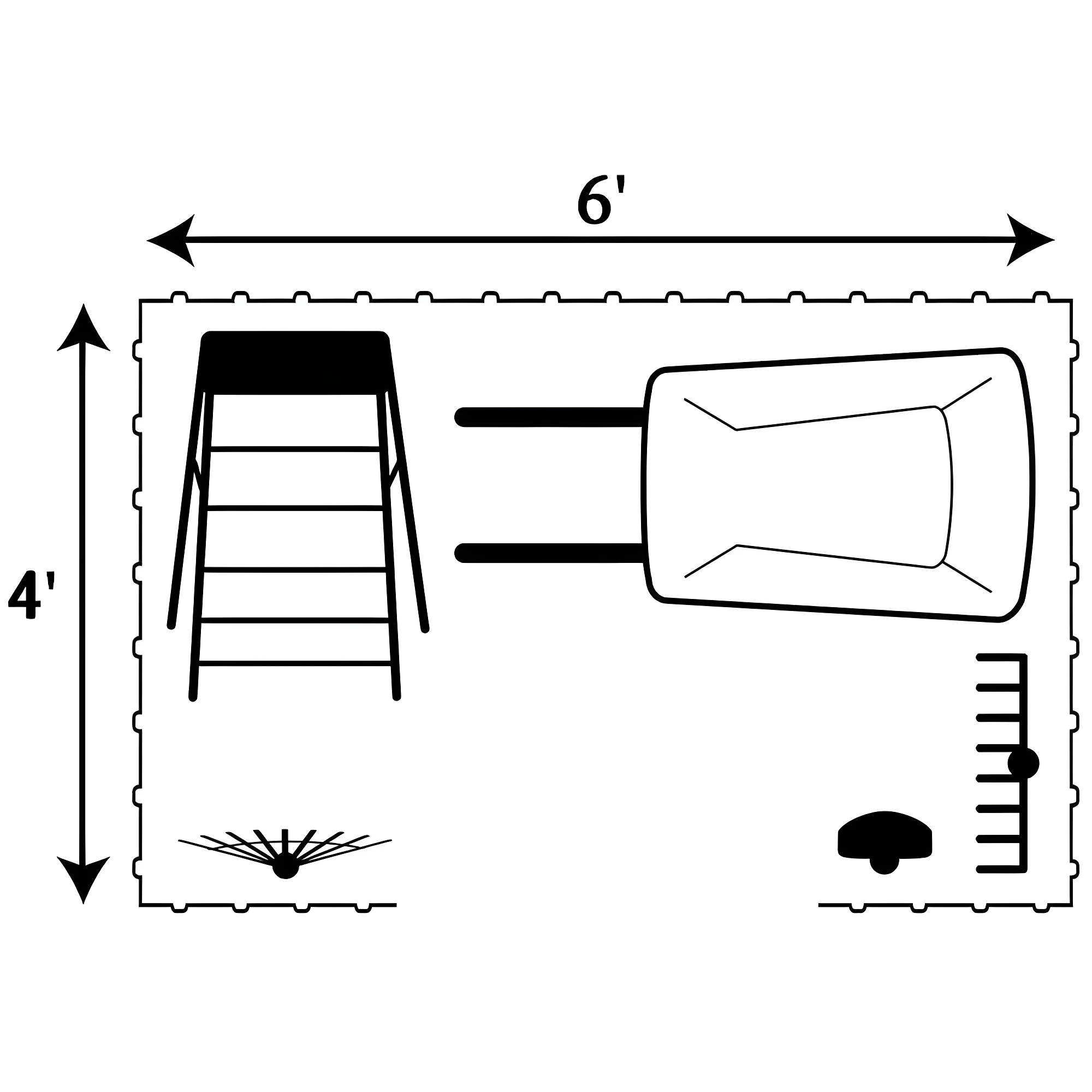 6 ft. W x 4 ft. D Steel Vertical Storage Shed
