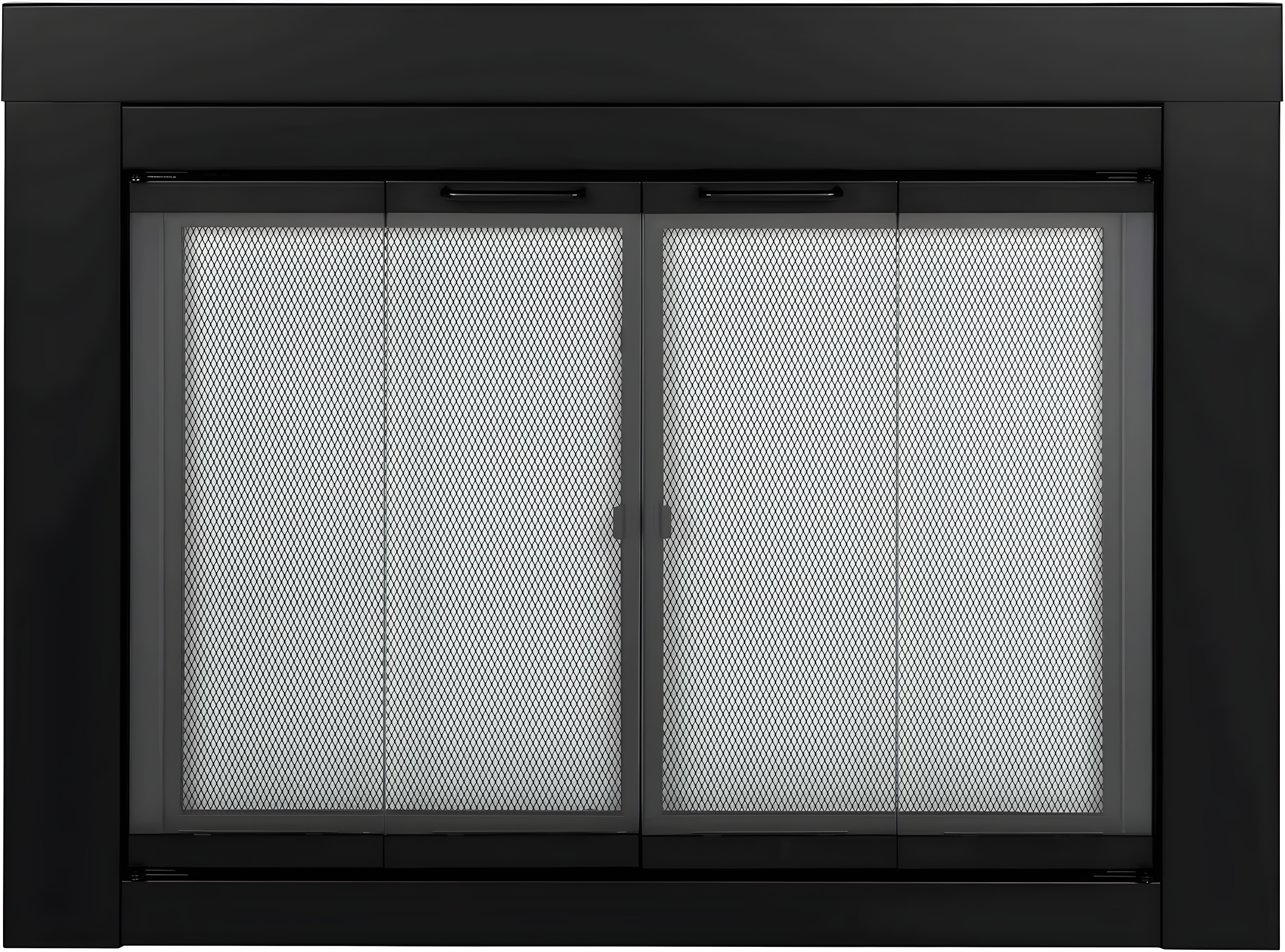 Pleasant Hearth Ascot Black Fireplace Glass Doors - Large