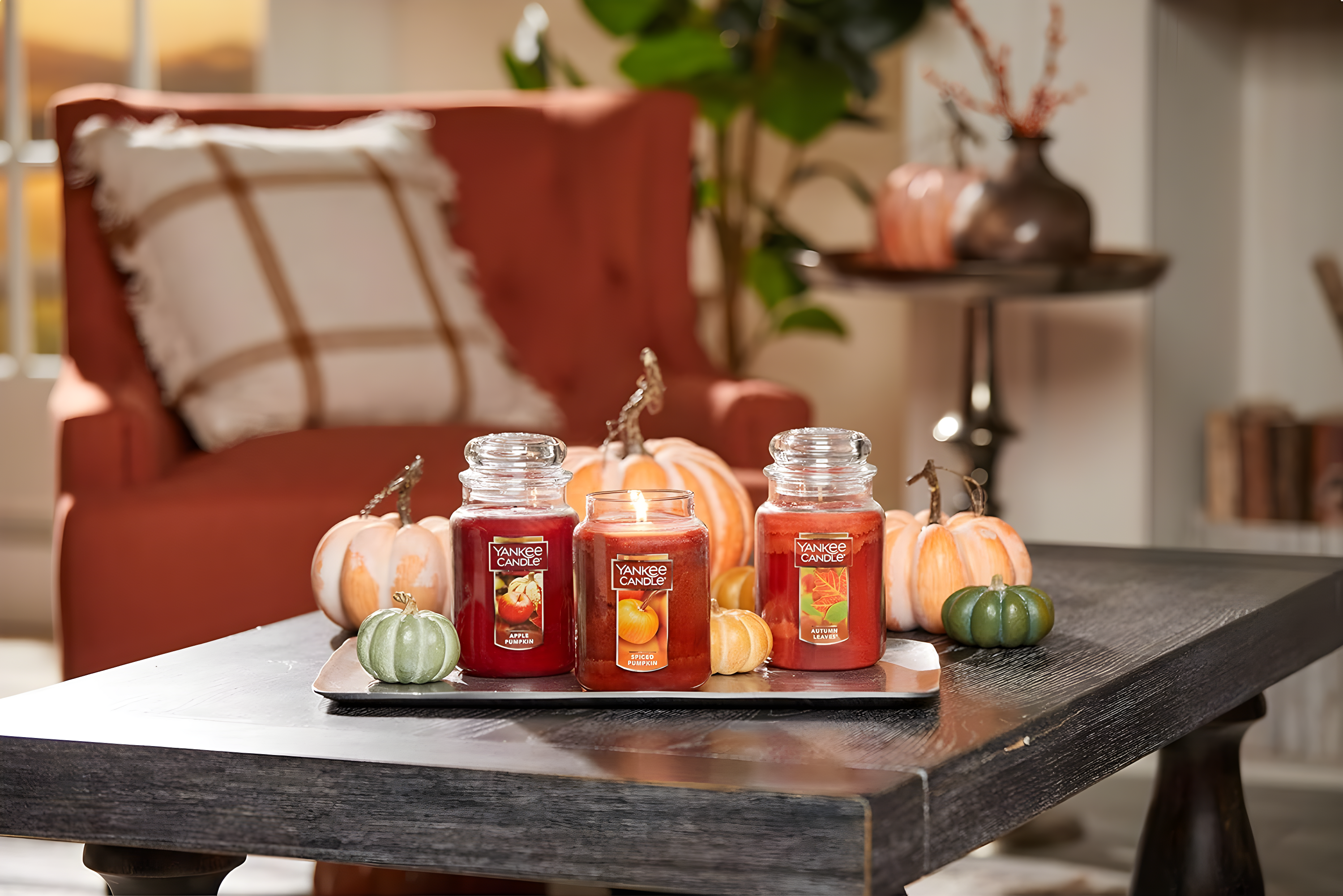 Red Apple Pumpkin Scented Large Jar Candle