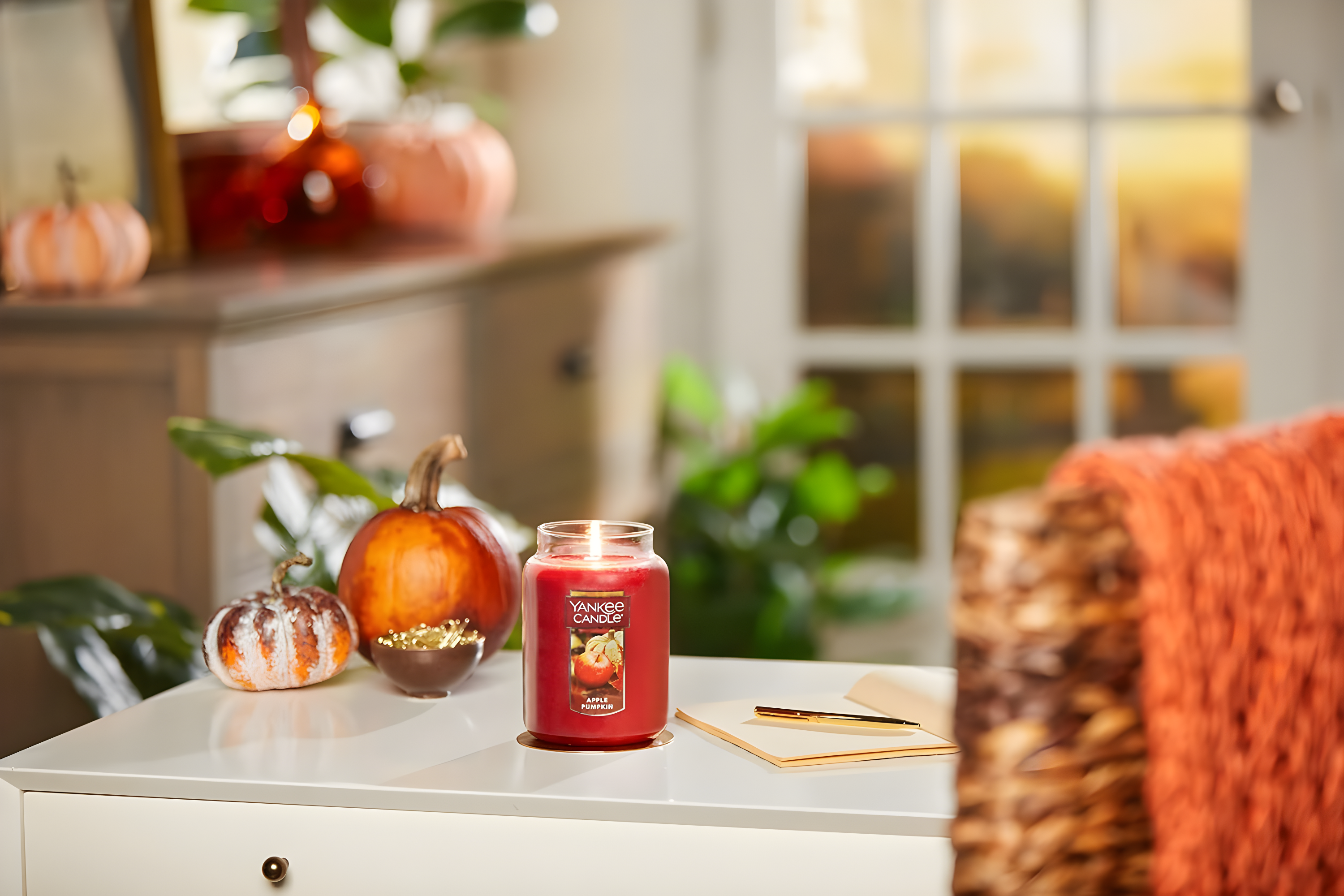 Red Apple Pumpkin Scented Large Jar Candle