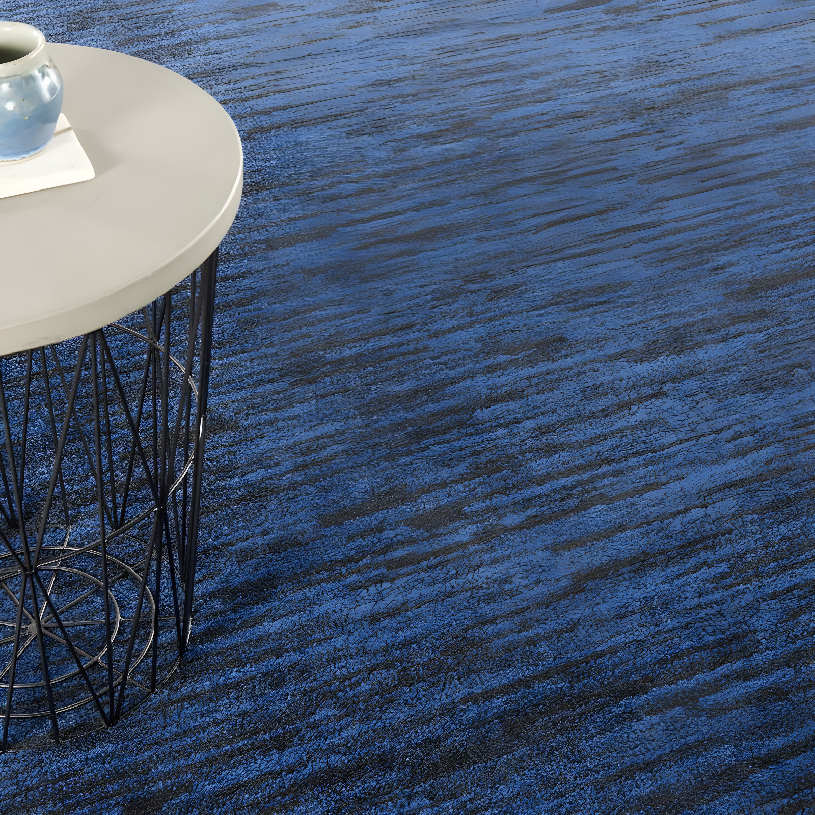 Nourison Nourison Essentials NRE01 Indoor/outdoor Area Rug - Midnight Blue 5' x square