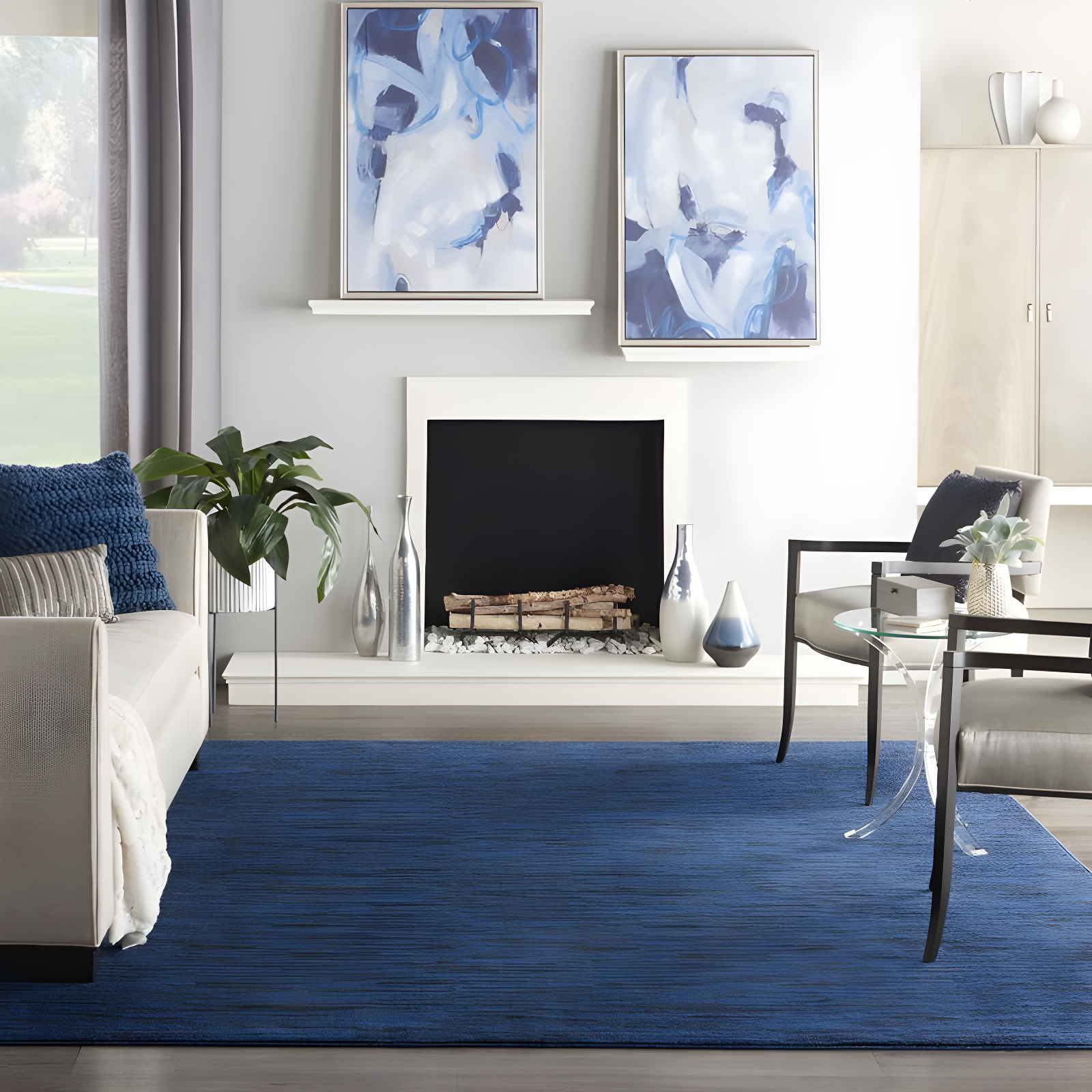 Nourison Nourison Essentials NRE01 Indoor/outdoor Area Rug - Midnight Blue 8' x 10'