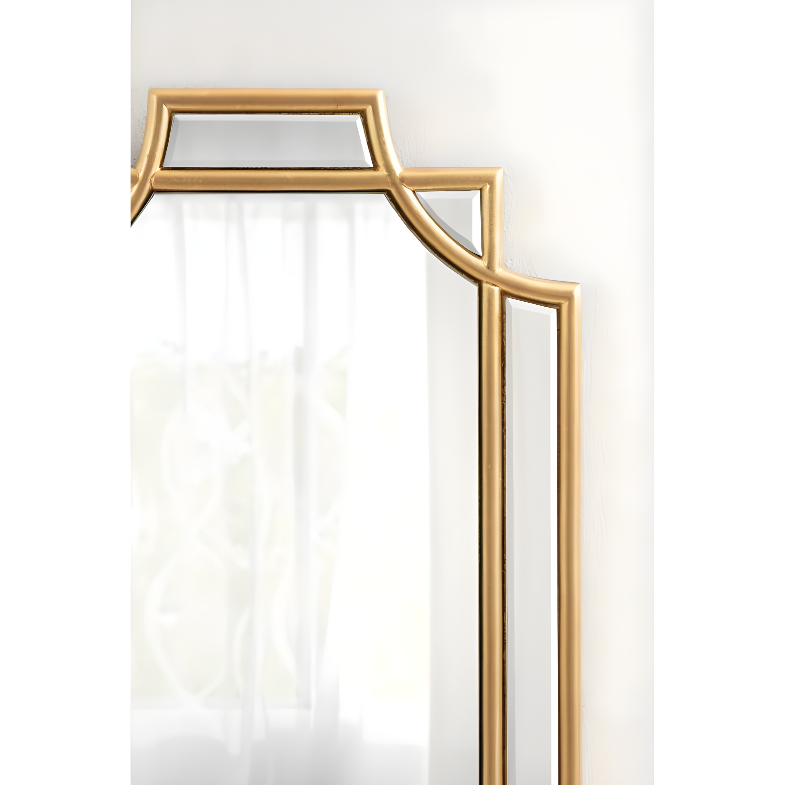 Kate & Laurel All Things Decor 11"x21" Minuette Decorative Framed Wall Mirror Gold: Luxury Glam Style, Rectangle Shape