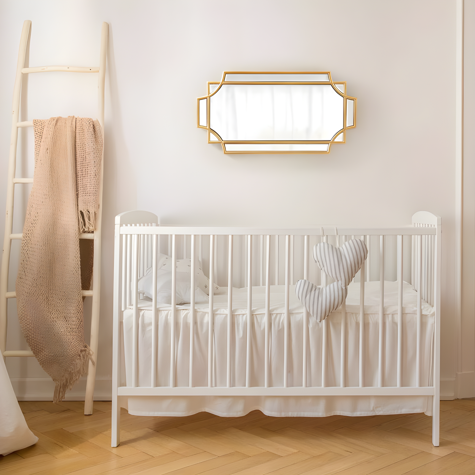 Kate & Laurel All Things Decor 11"x21" Minuette Decorative Framed Wall Mirror Gold: Luxury Glam Style, Rectangle Shape