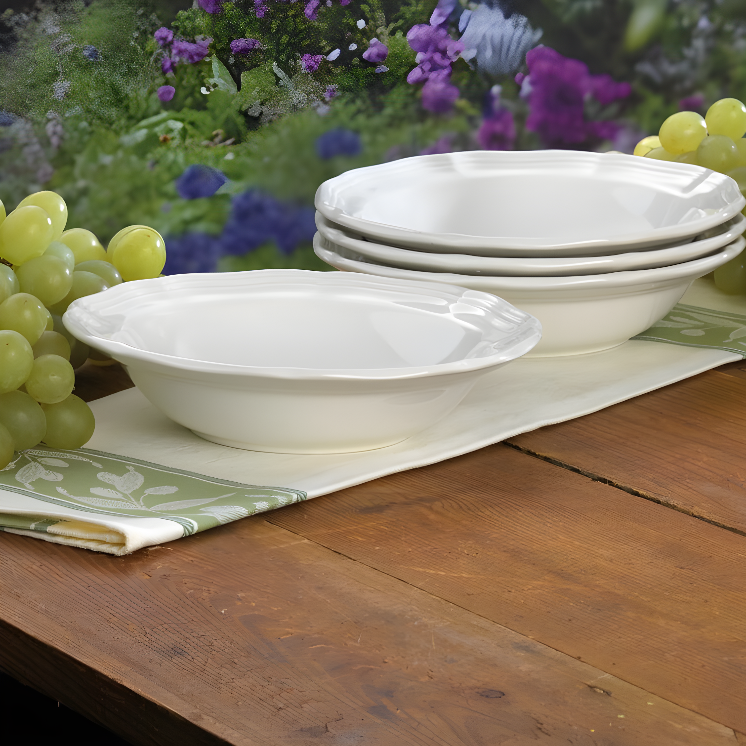 Mikasa Mikasa French Countryside 7.25 in. Fruit Bowl (Set of 4)