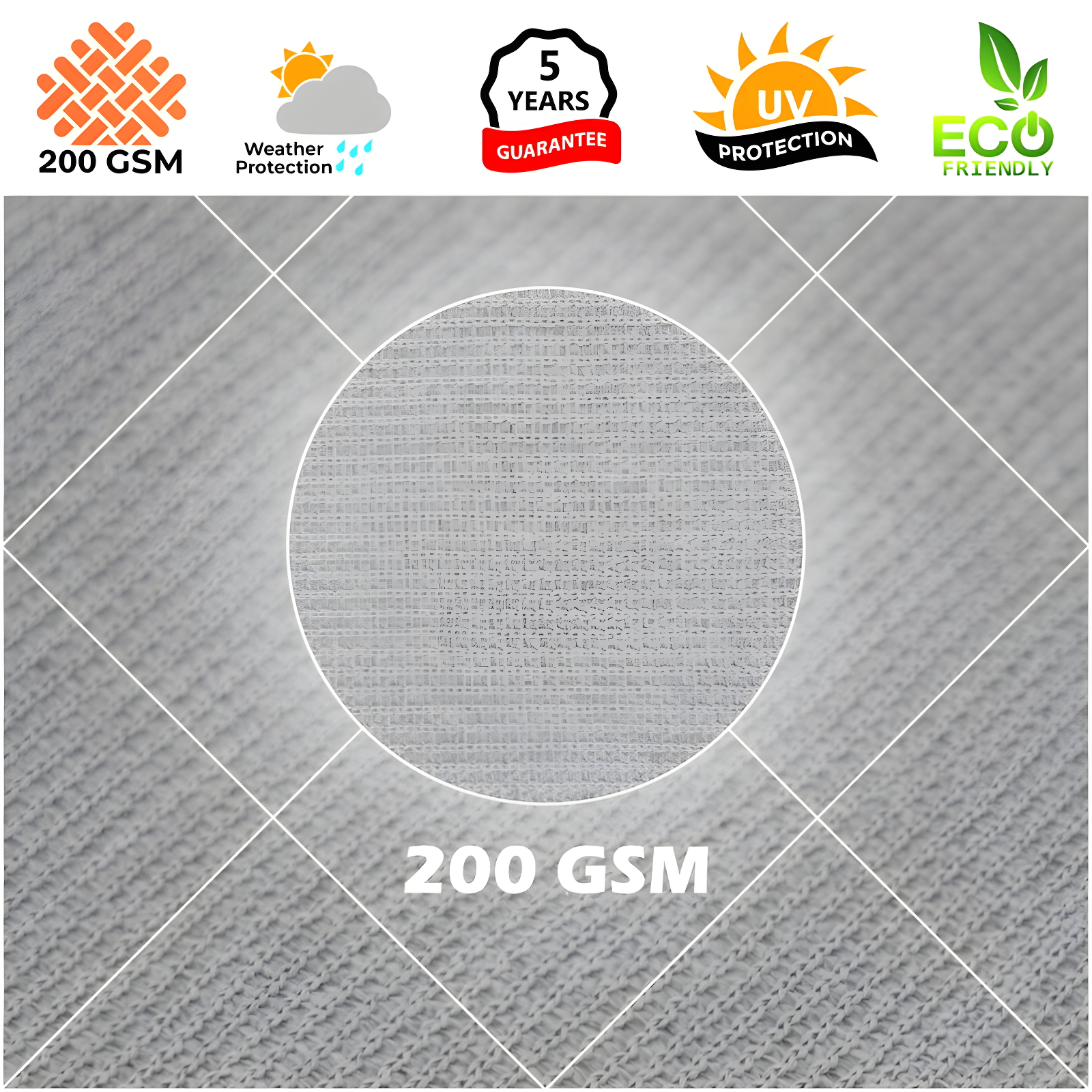 Royal Shade Triangle 200 GSM Sun Shade Sail