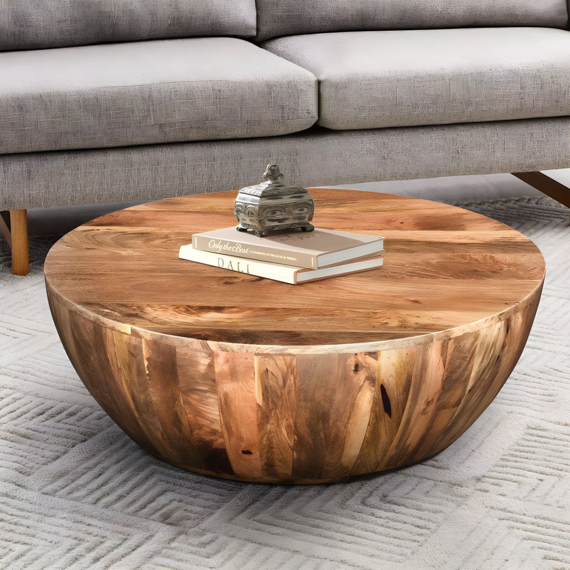 Teasdale Solid Wood Single Drum Coffee Table