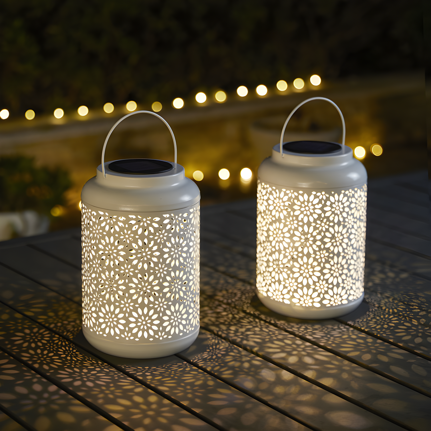 8.75'' Solar Powered Integrated LED Outdoor Lantern