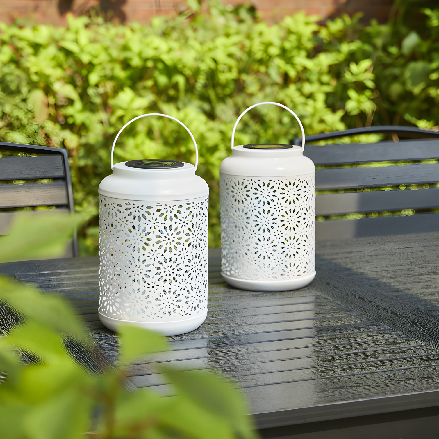 8.75'' Solar Powered Integrated LED Outdoor Lantern