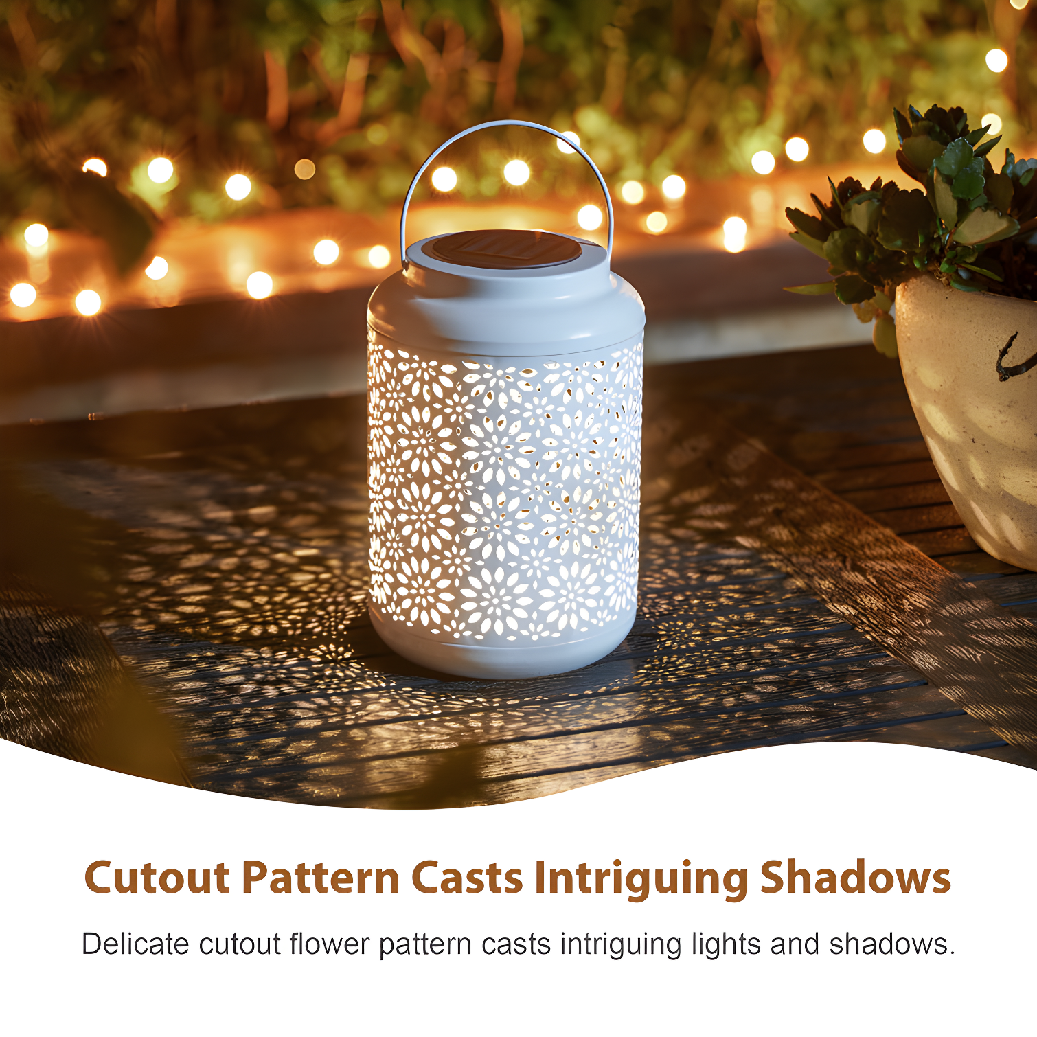 8.75'' Solar Powered Integrated LED Outdoor Lantern