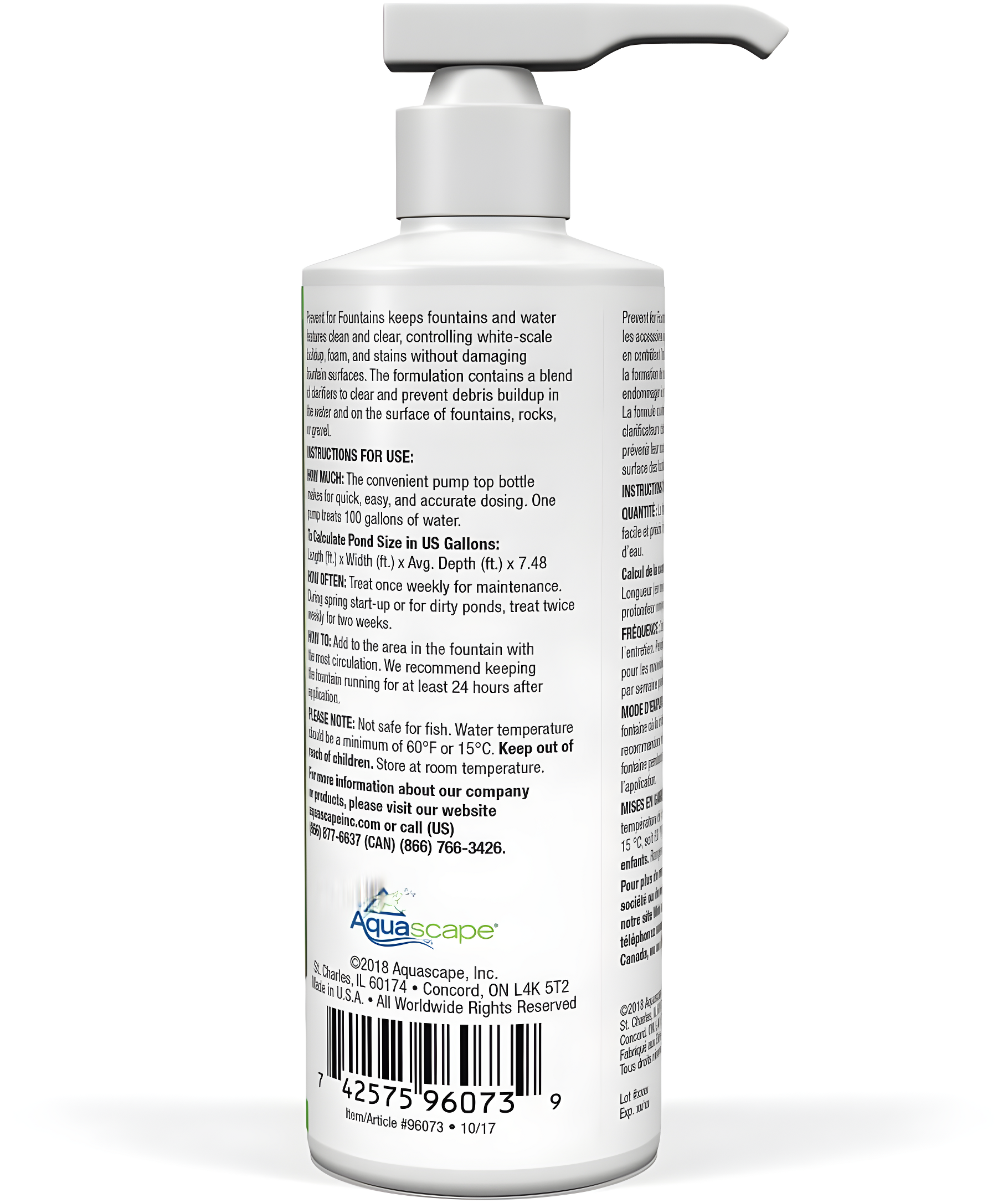 Aquascape Prevent for Fountains and Waterfalls Algae Control