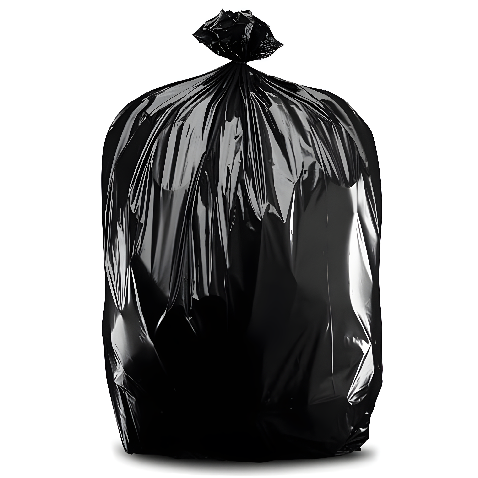 Plasticplace 64-65 Gallon Trash Can Liners for Toter, 1.2 Mil, Black, 50'' x 60'' (25 Count)