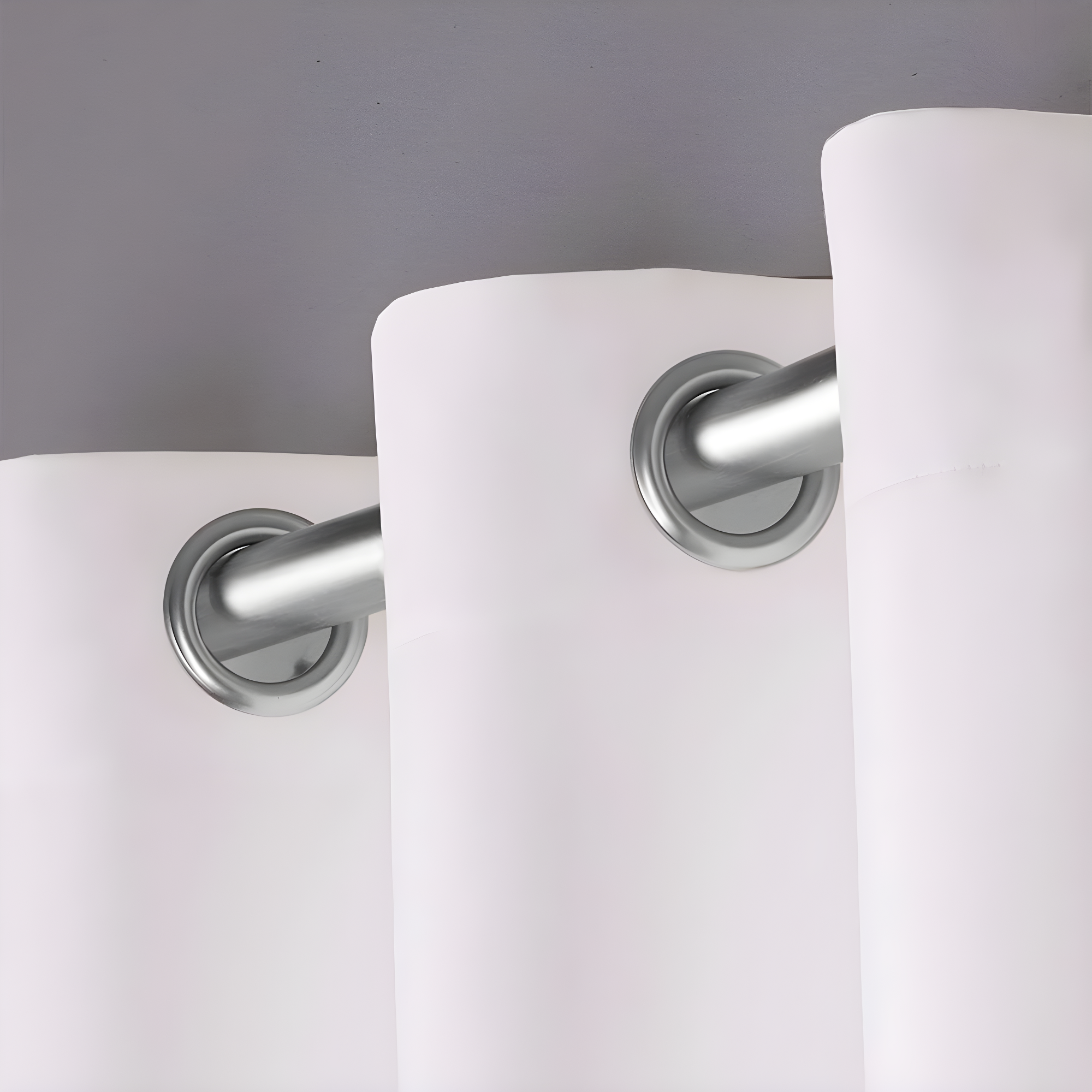 EXCLUSIVE HOME Sateen Twill Woven Room Darkening Blackout Grommet Top Curtain Panel Pair, 52"x96", Vanilla