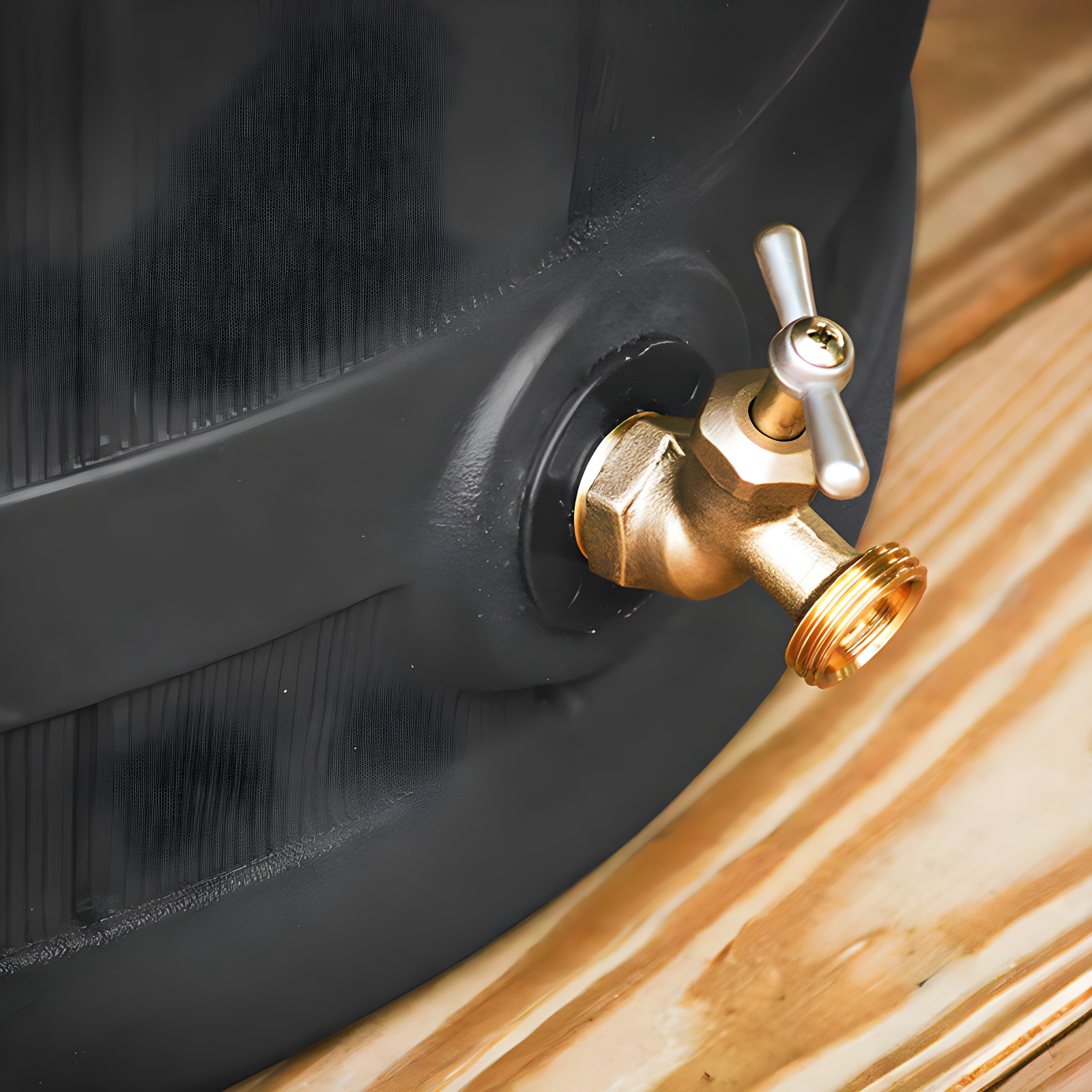 Good Ideas 50 Gallons Plastic Drainable Dual Overflow Rain Barrel