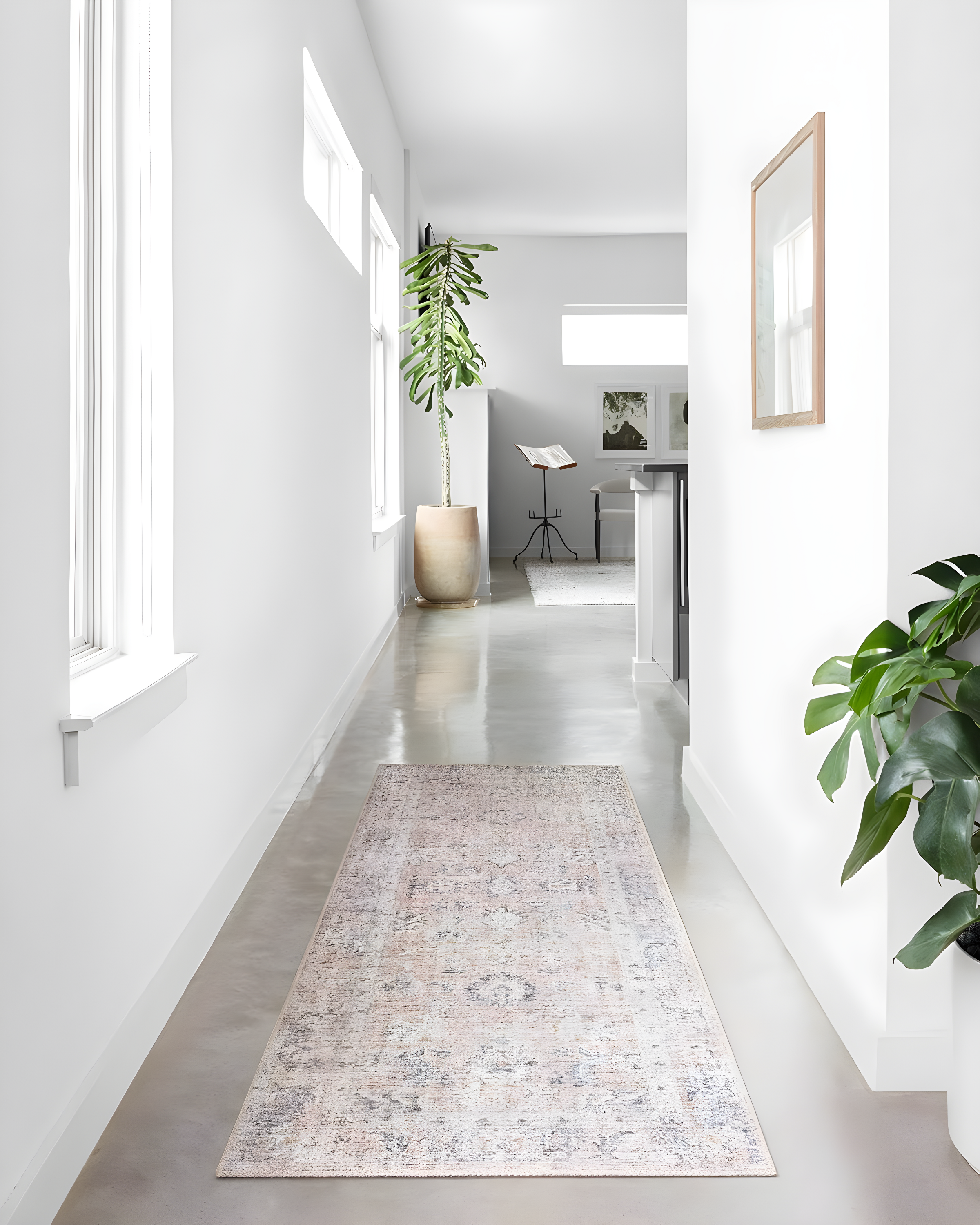 Roze Rug - Blush and Grey / 5' x 7'6"