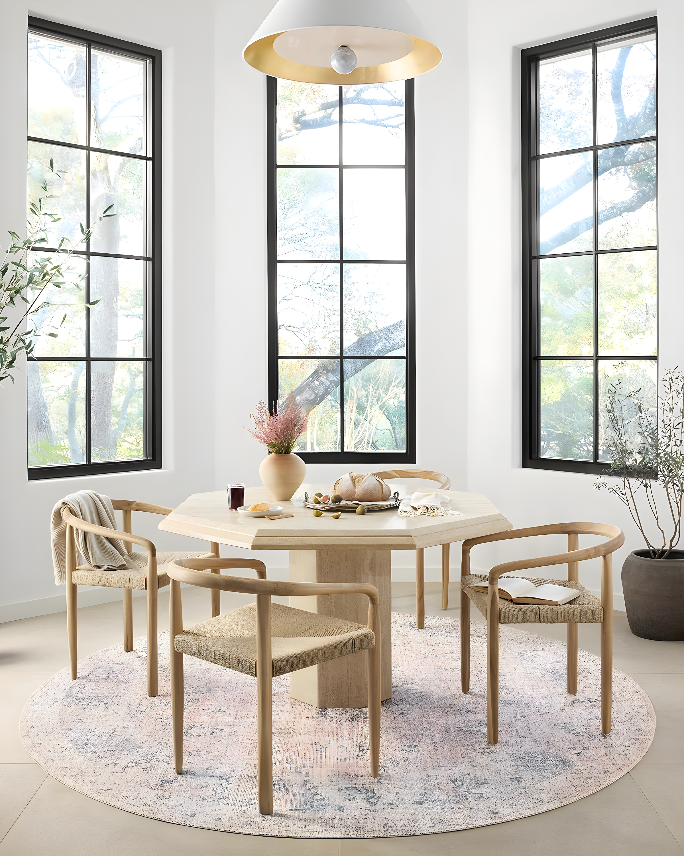 Roze Rug - Blush and Grey / 5' x 7'6"