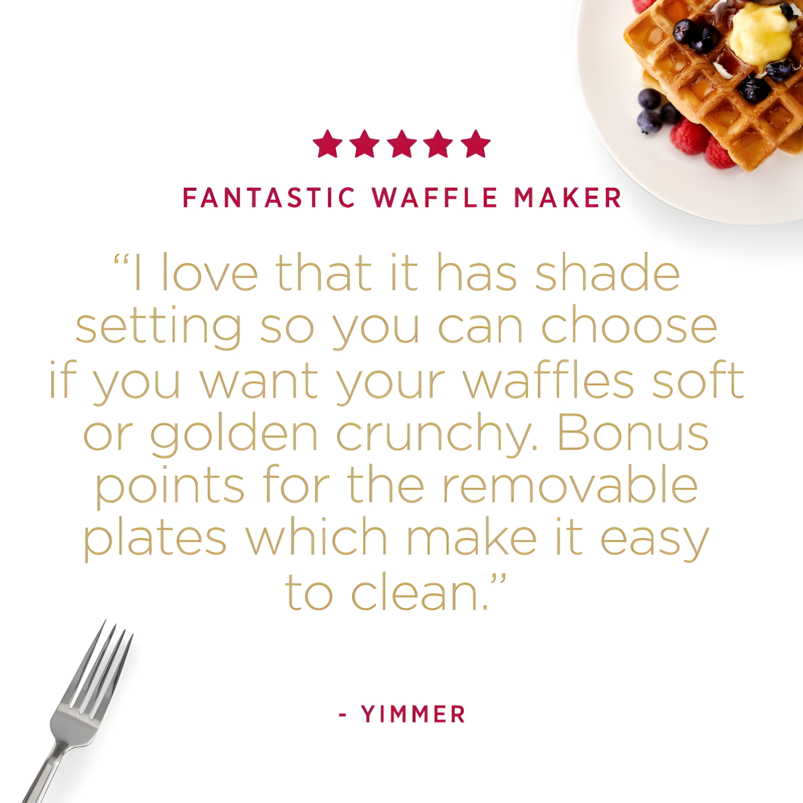 All-Clad ® 4-Slice Stainless Steel Waffle Maker with Removable Plates