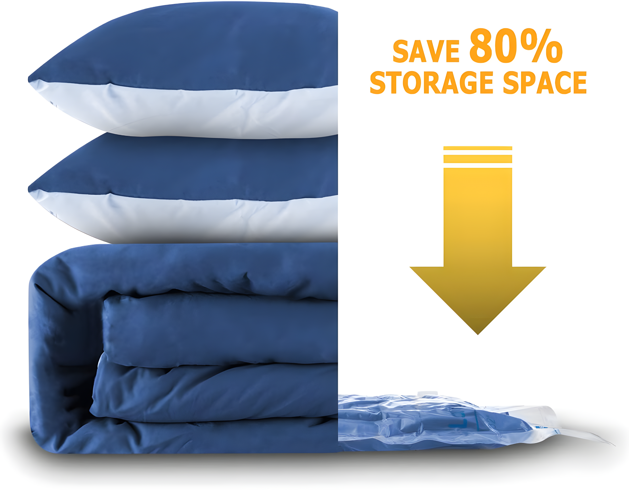 Vacuum Storage Bags 8 Combo (3 Jumbo/3Large/2 Medium), Space Saver Sealer Bags, Airtight Compression Bags for Clothes, Pillows, Comforters, Blankets, Bedding