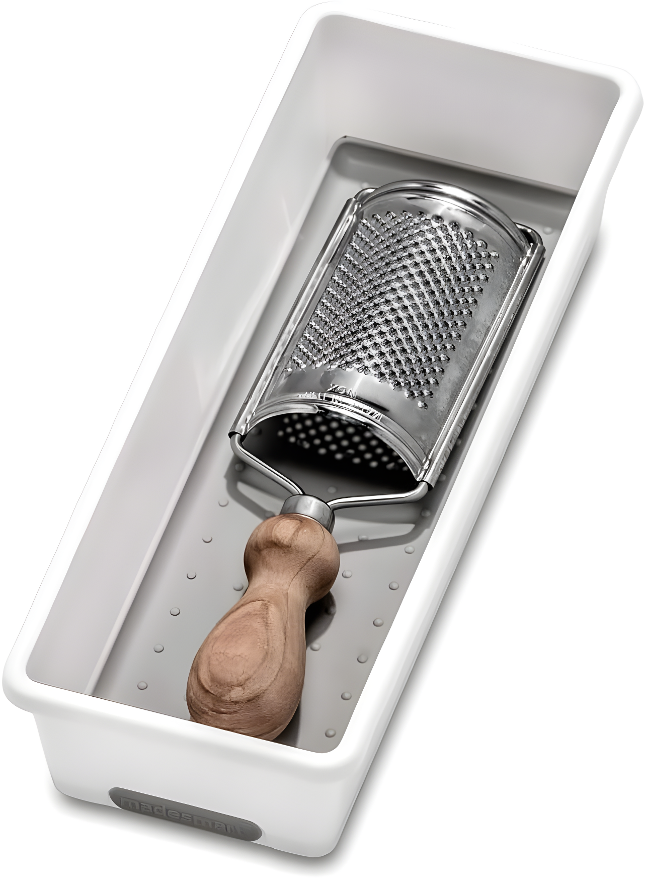 madesmart Classic 9.8 x 3.8 Bin - White | CLASSIC COLLECTION | Multi-Purpose Storage Organizer | Soft-grip Lining and Non-slip Rubber Feet | Easy to Clean | Durable | BPA-Free