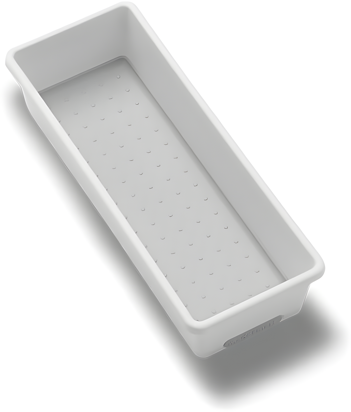 madesmart Classic 9.8 x 3.8 Bin - White | CLASSIC COLLECTION | Multi-Purpose Storage Organizer | Soft-grip Lining and Non-slip Rubber Feet | Easy to Clean | Durable | BPA-Free