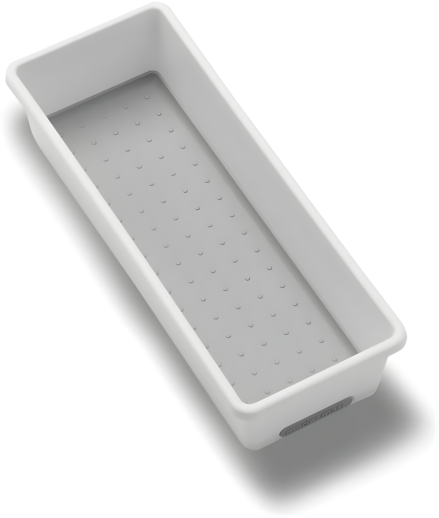 madesmart Classic 9.8 x 3.8 Bin - White | CLASSIC COLLECTION | Multi-Purpose Storage Organizer | Soft-grip Lining and Non-slip Rubber Feet | Easy to Clean | Durable | BPA-Free