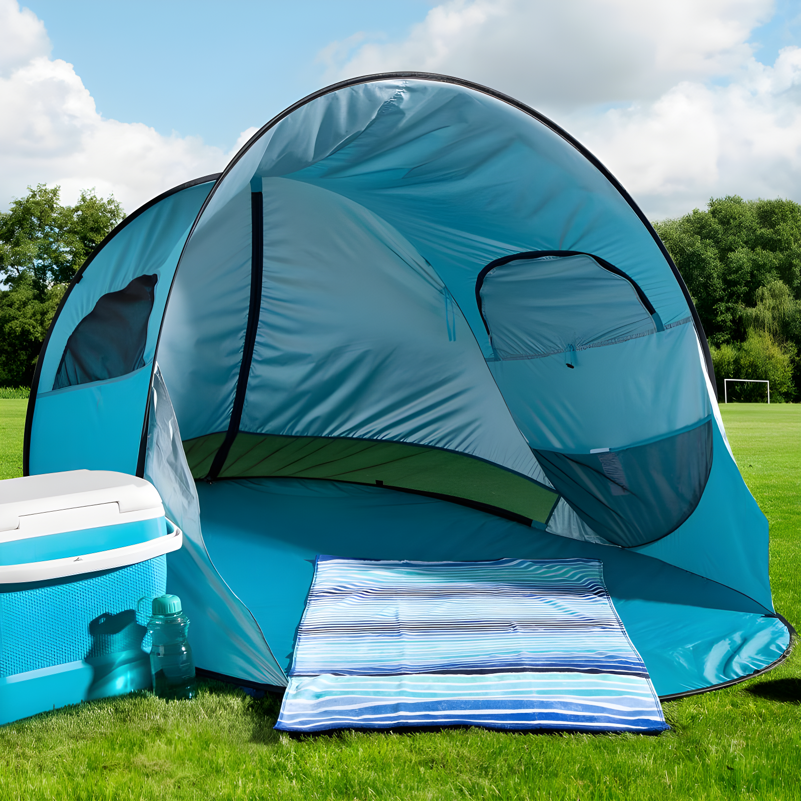 wakeman Wakeman UPF50+ Pop Up Beach Tent Sun Shelter, Blue