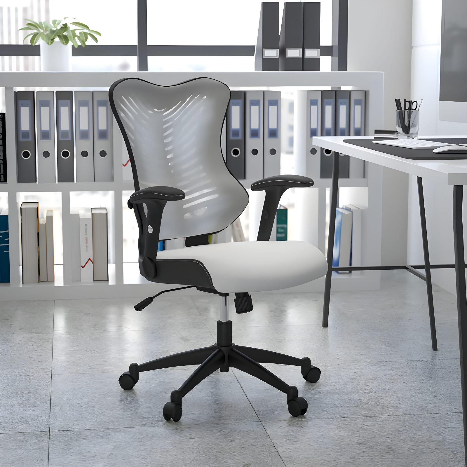Siwar High-Back Designer Ergonomic Office Chair with Adjustable Armrests by Flash Furniture