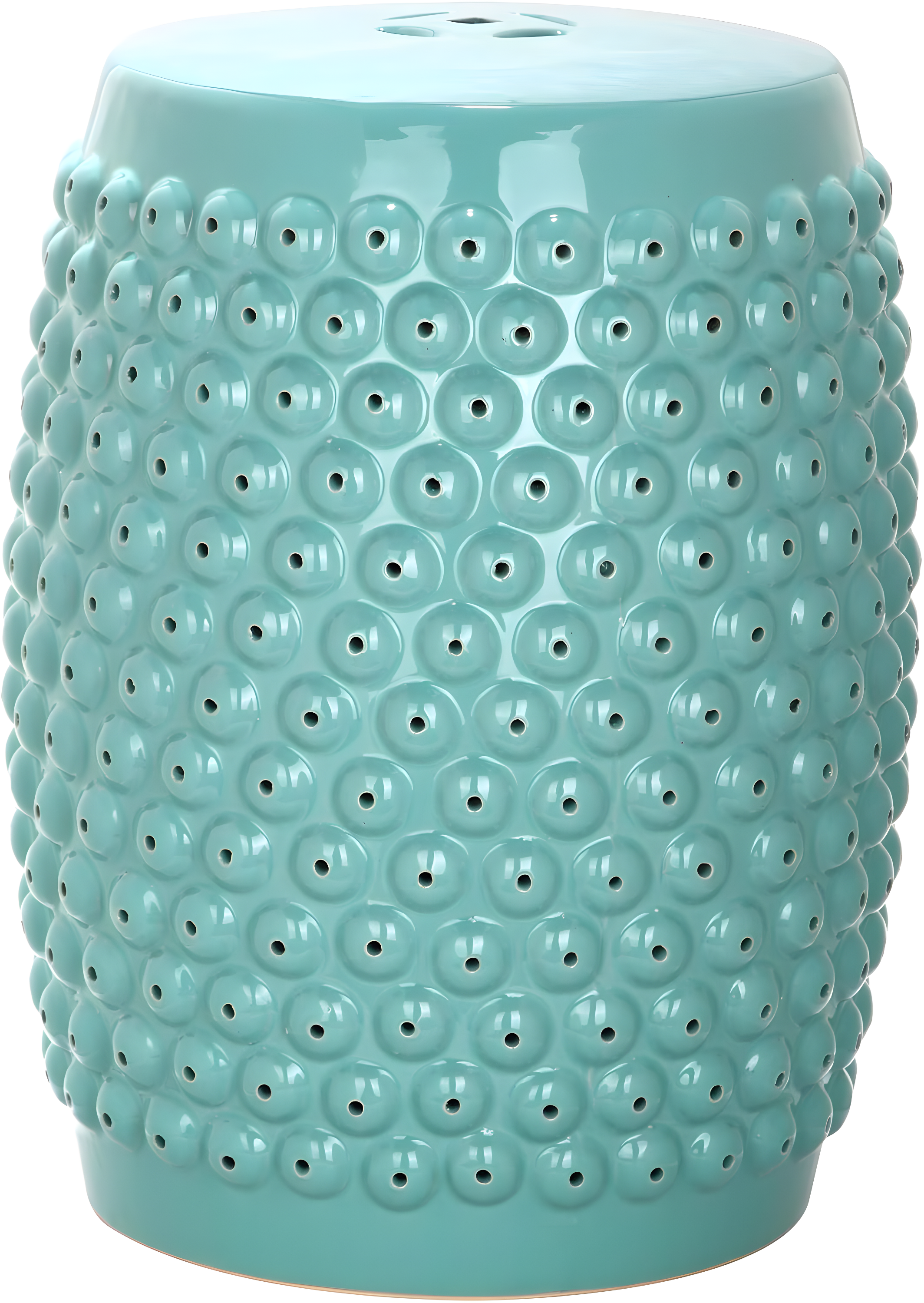 Stella Nailhead Garden Stool - Indoor/Outdoor - ACS4530 - Blue - Safavieh