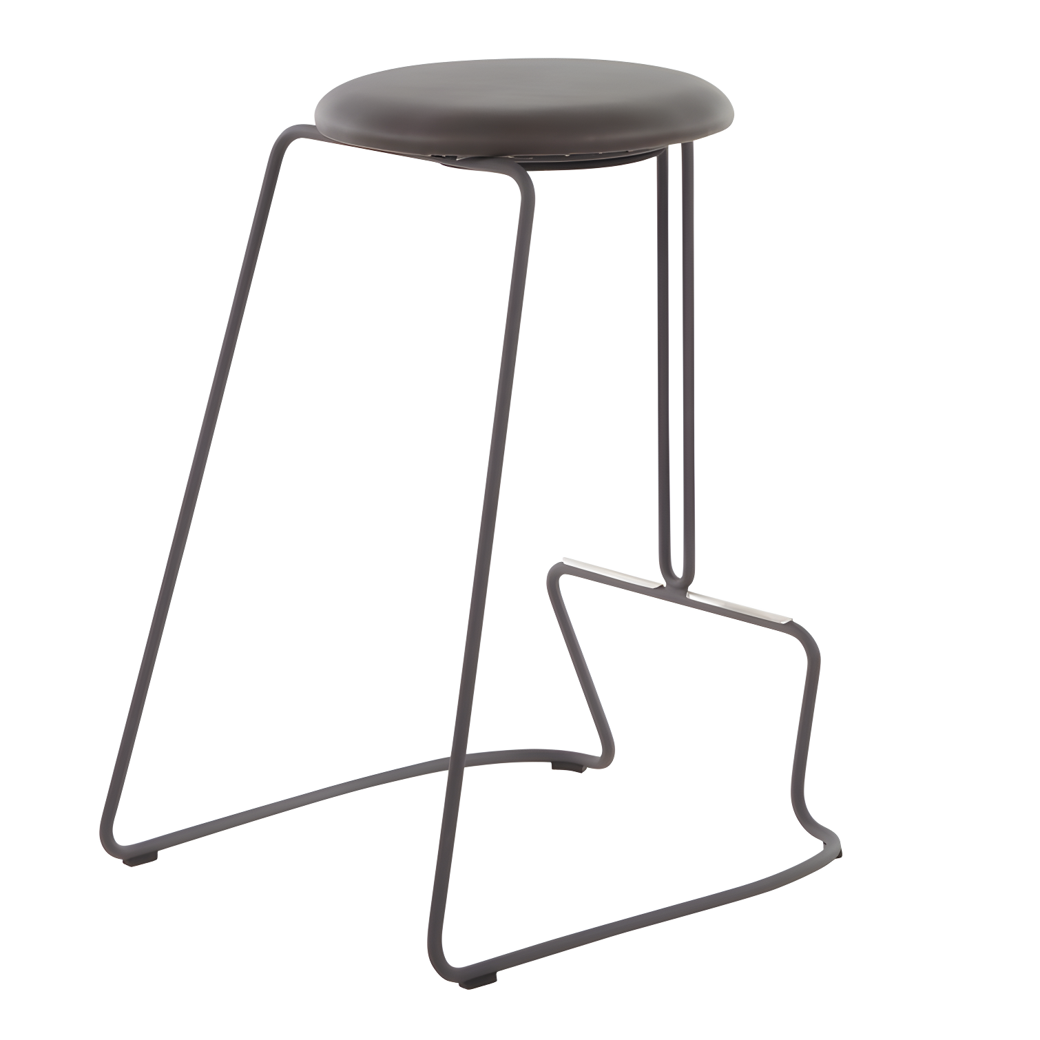 Upholstered Counter Stool with Metal Frame