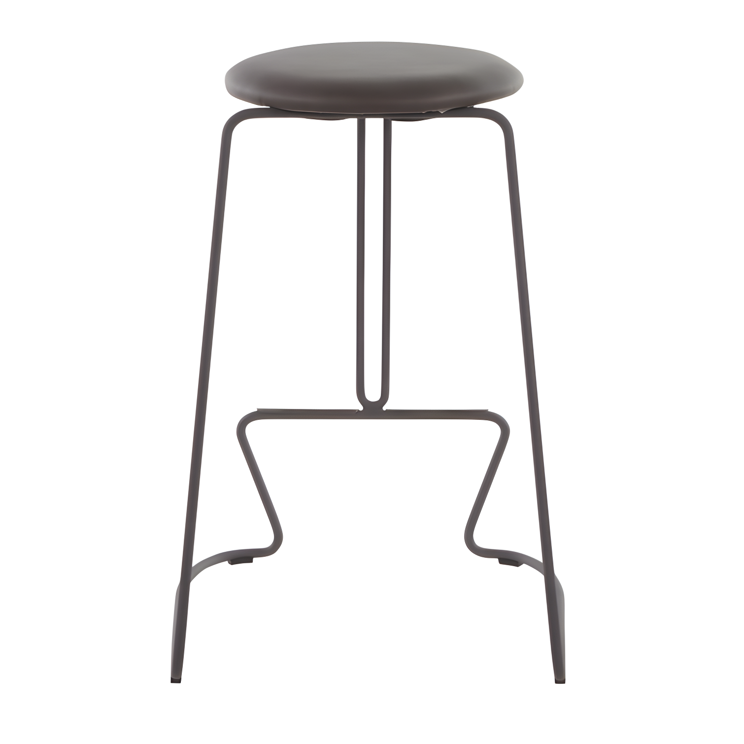Upholstered Counter Stool with Metal Frame