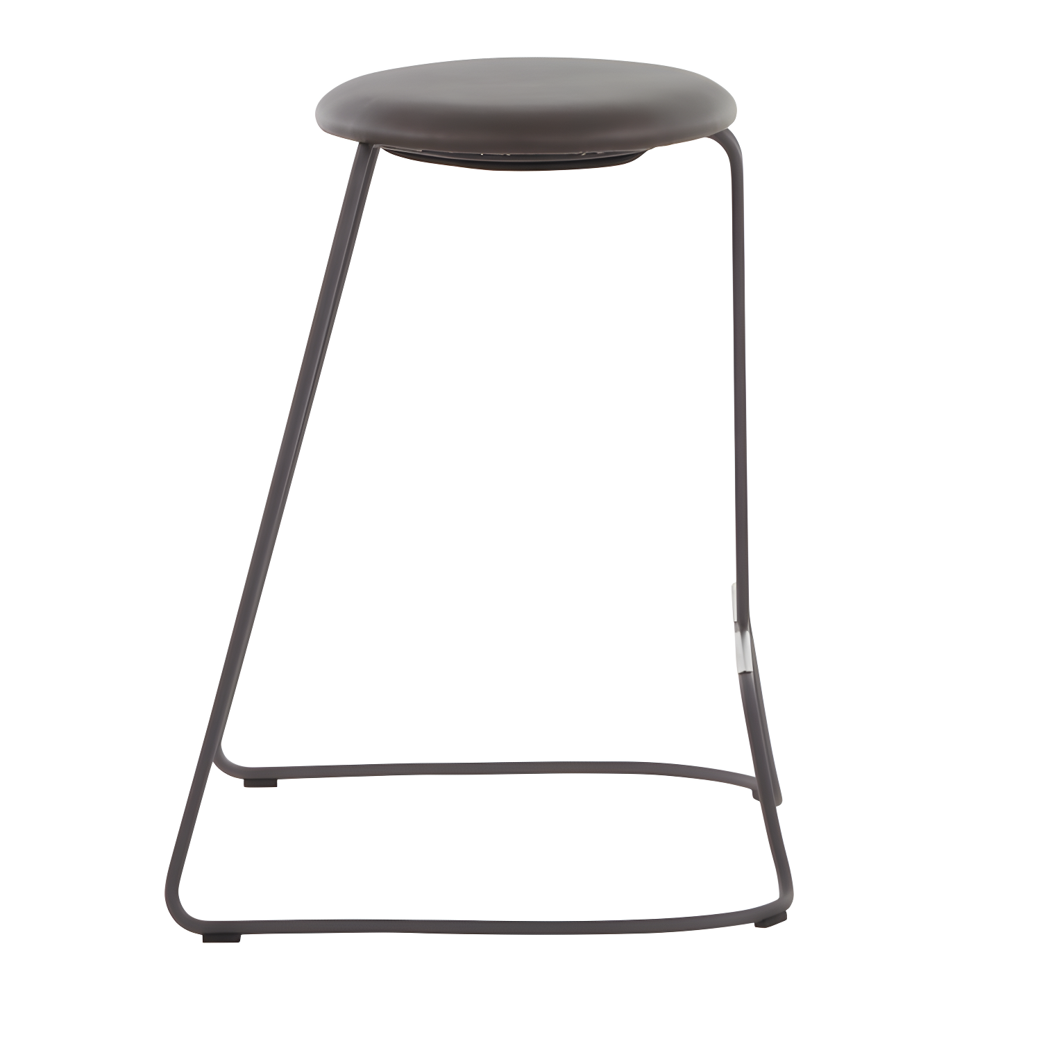 Upholstered Counter Stool with Metal Frame