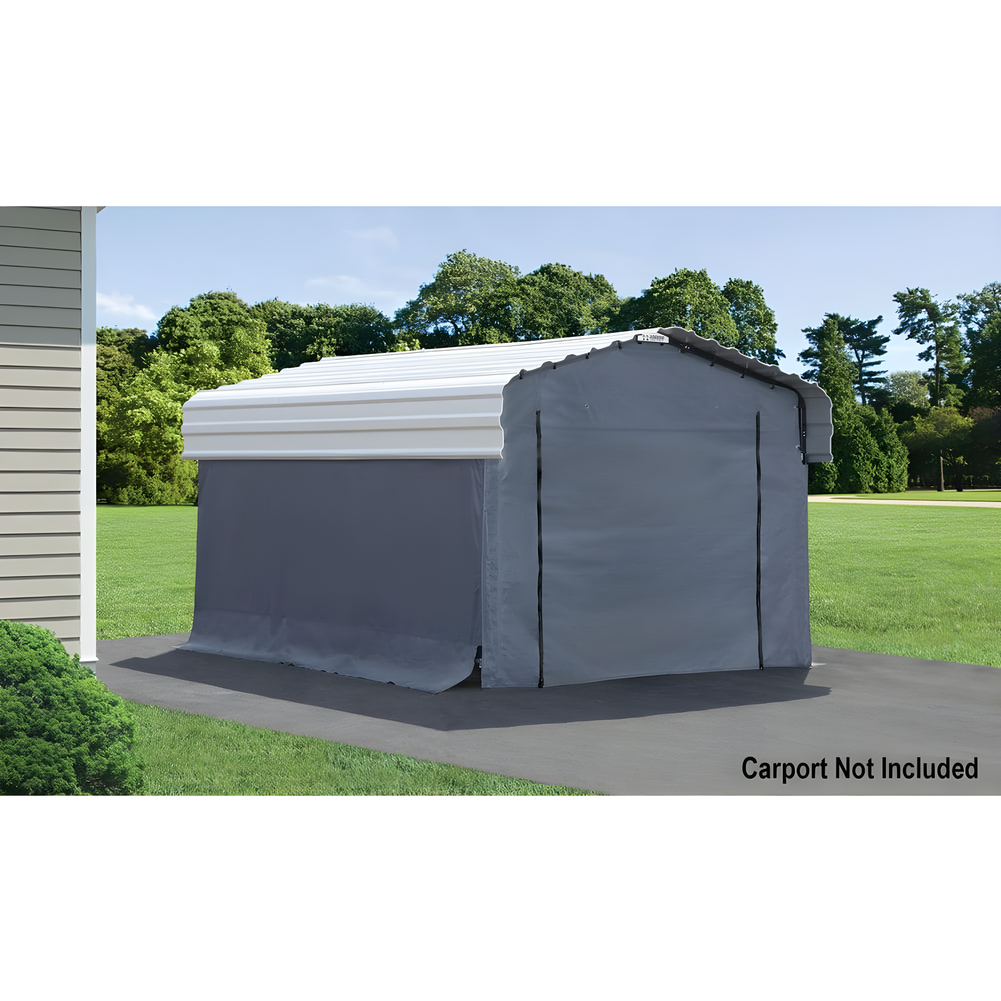 Arrow Enclosure Kit for Arrow Carport 10ft x 15ft Gray