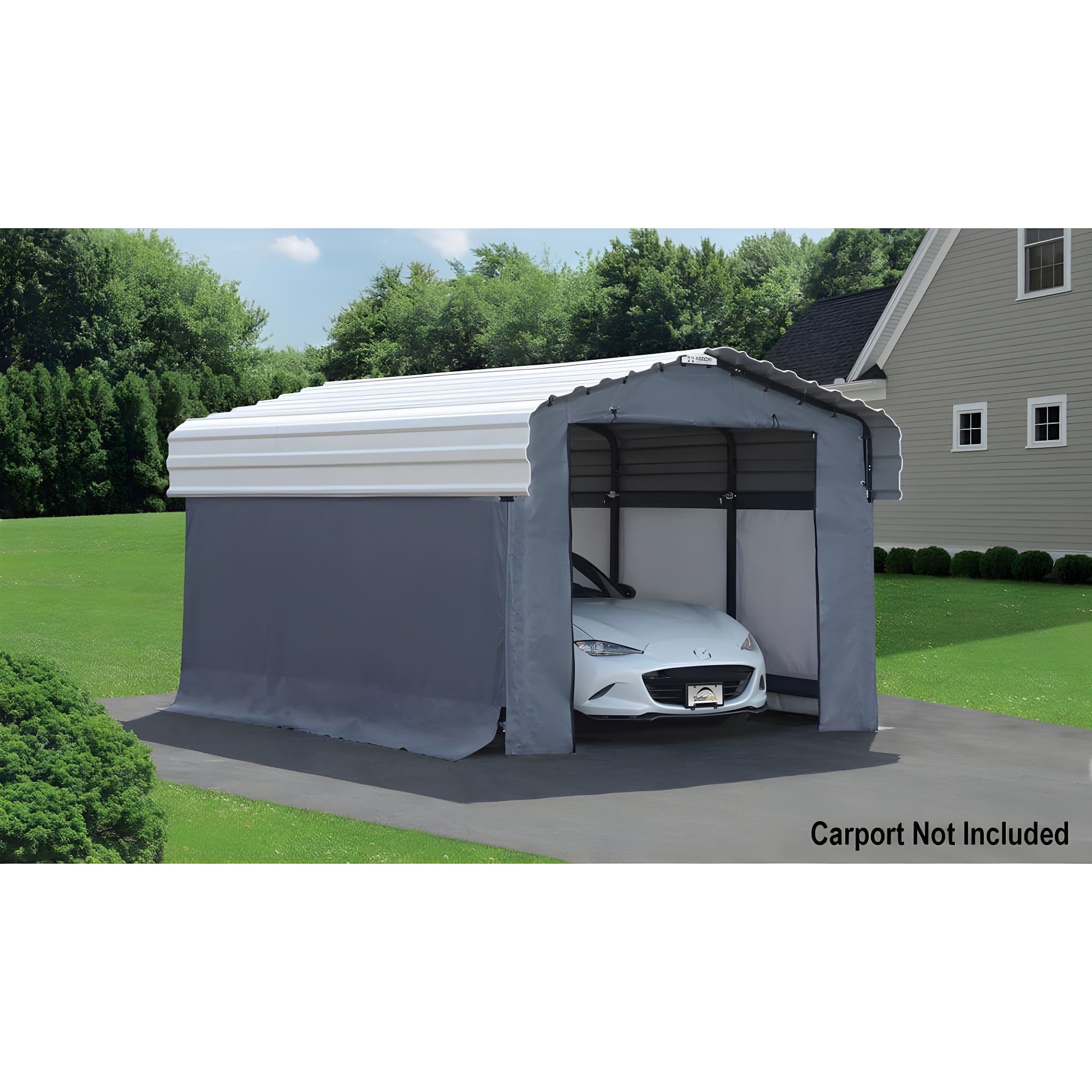 Arrow Enclosure Kit for Arrow Carport 10ft x 15ft Gray