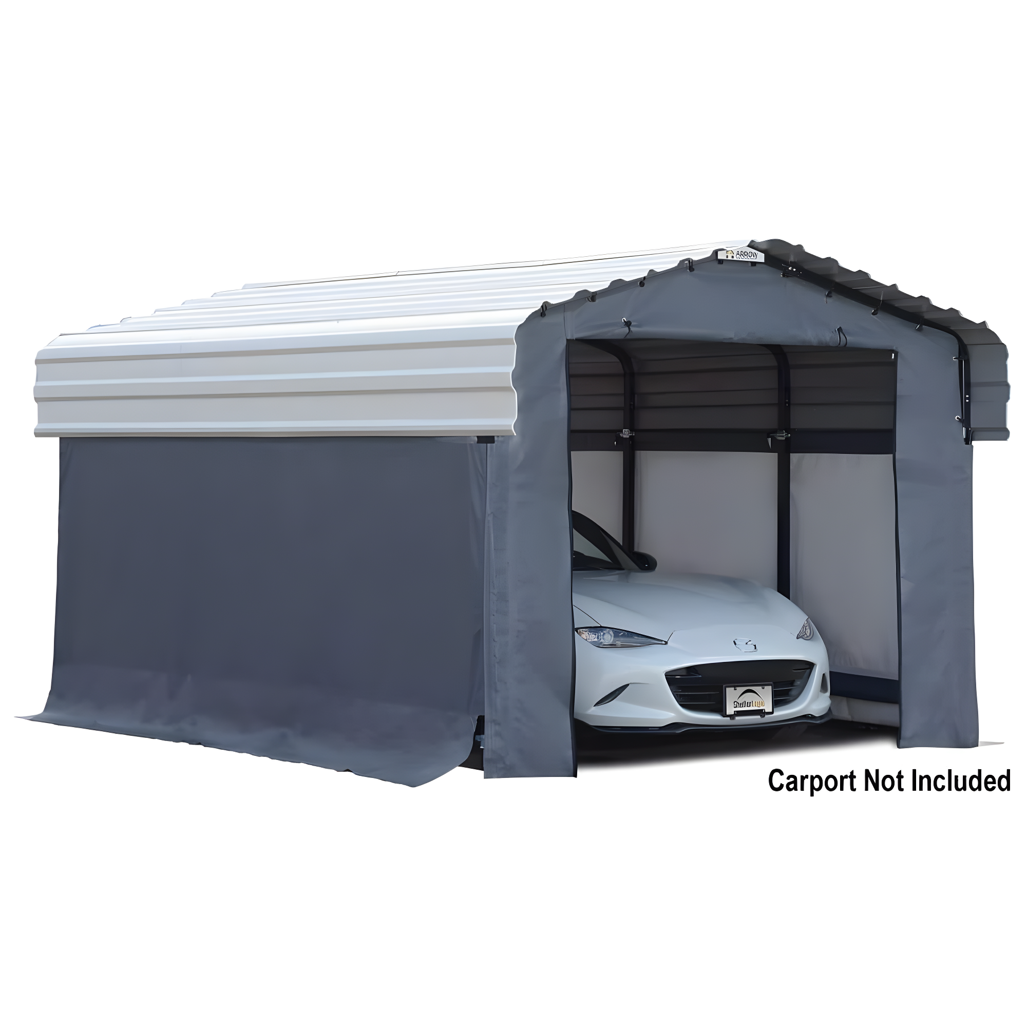 Arrow Enclosure Kit for Arrow Carport 10ft x 15ft Gray