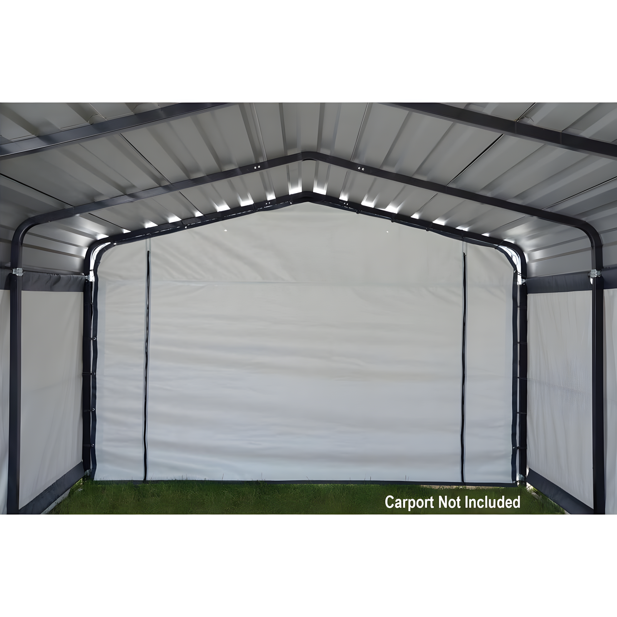 Arrow Enclosure Kit for Arrow Carport 10ft x 15ft Gray