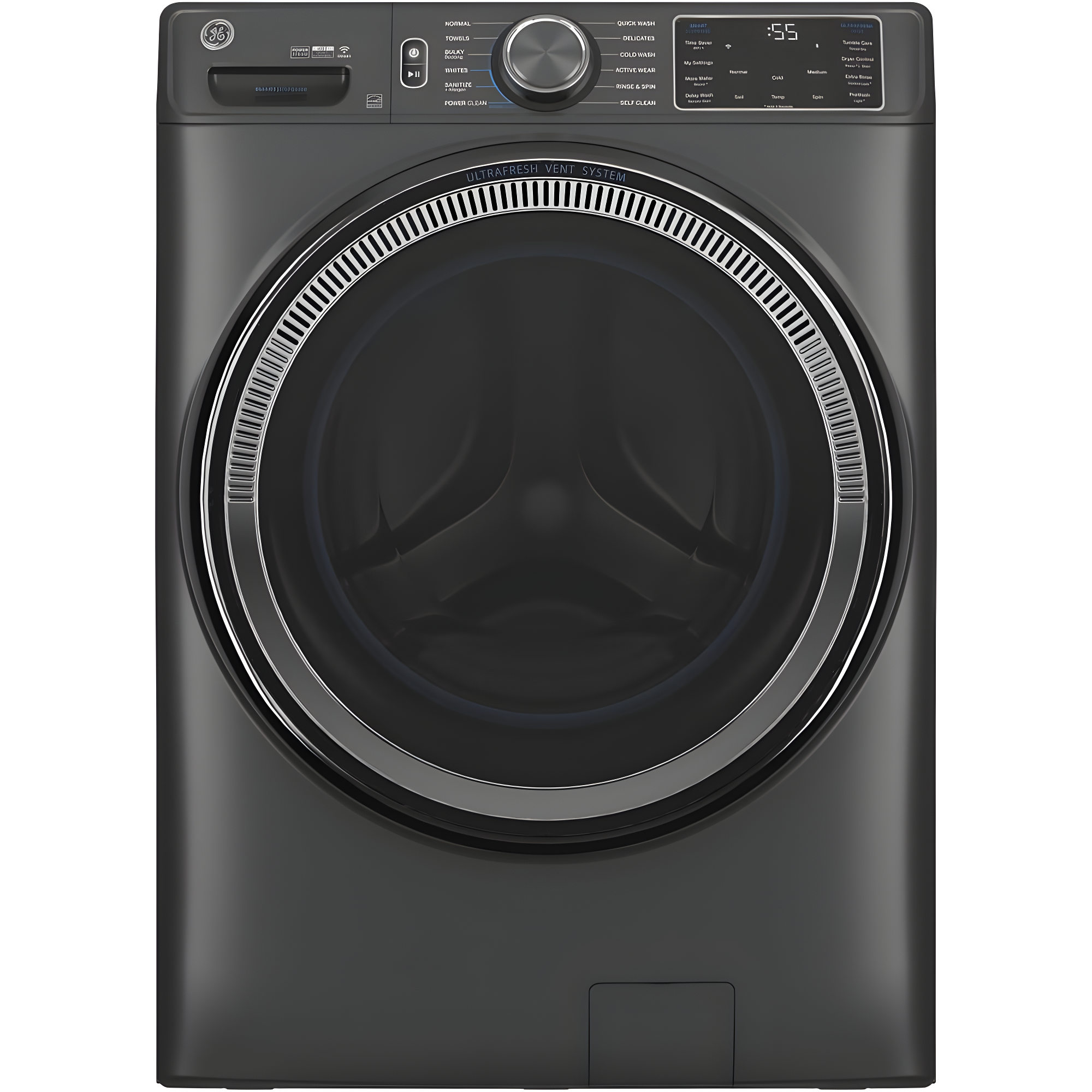 GE Appliances 5 Cubic Feet Energy Star Front Load Washer with Steam Wash