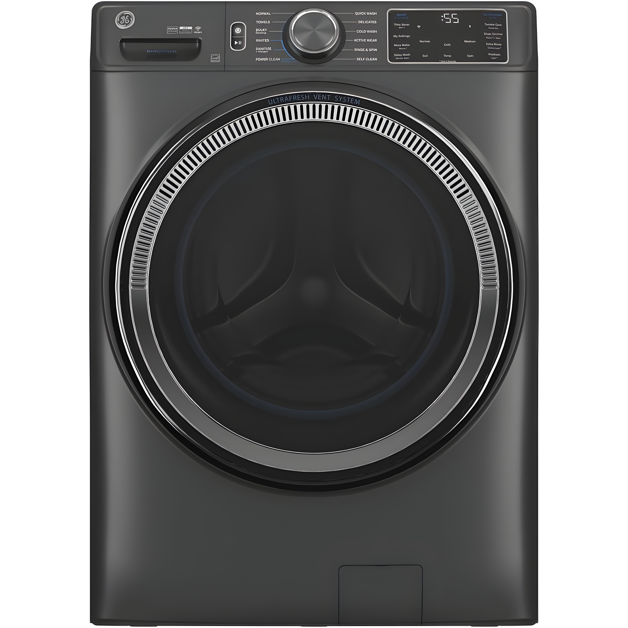 GE Appliances 5 Cubic Feet Energy Star Front Load Washer with Steam Wash