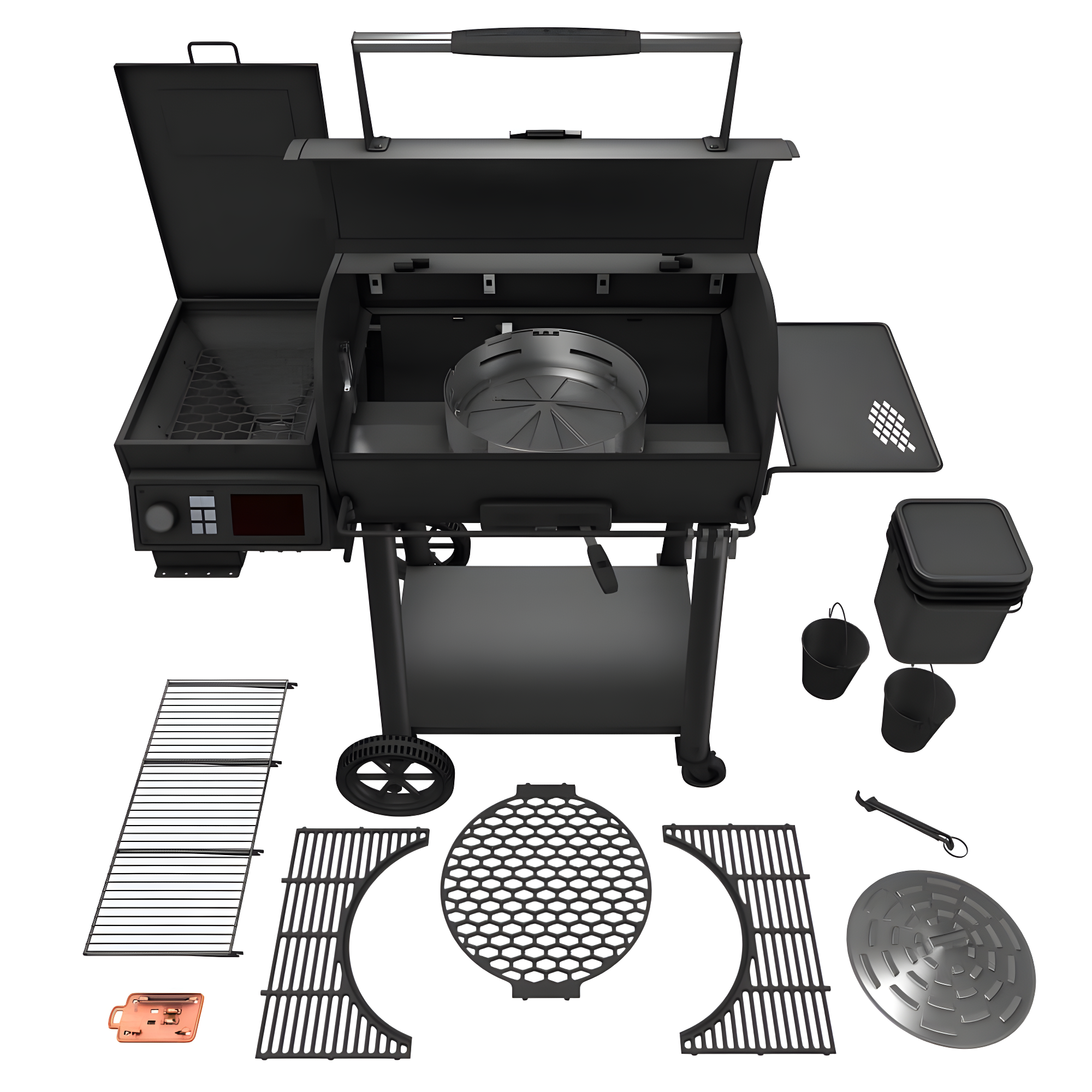 Oklahoma Joe's Rider 900 Deluxe Pellet Grill with Side Shelf
