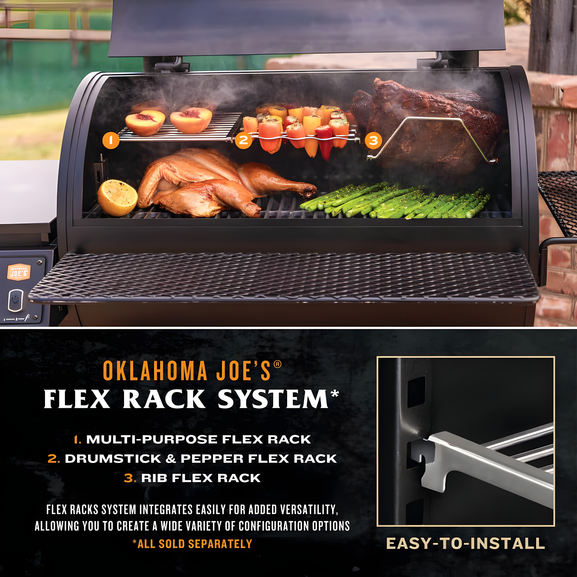 Oklahoma Joe's Rider 900 Deluxe Pellet Grill with Side Shelf