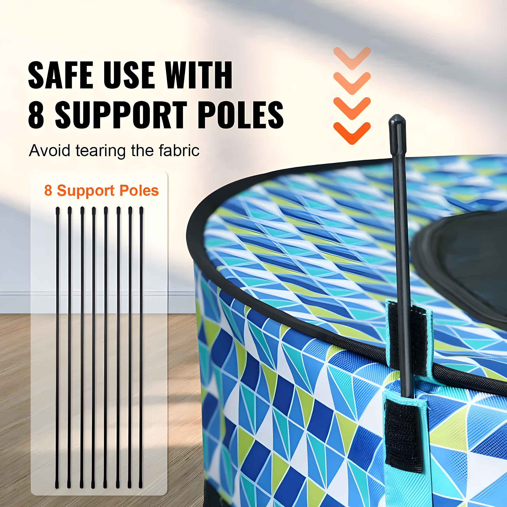 VEVOR 24'' H 4 Panel Fabric Exercise Pen With Door