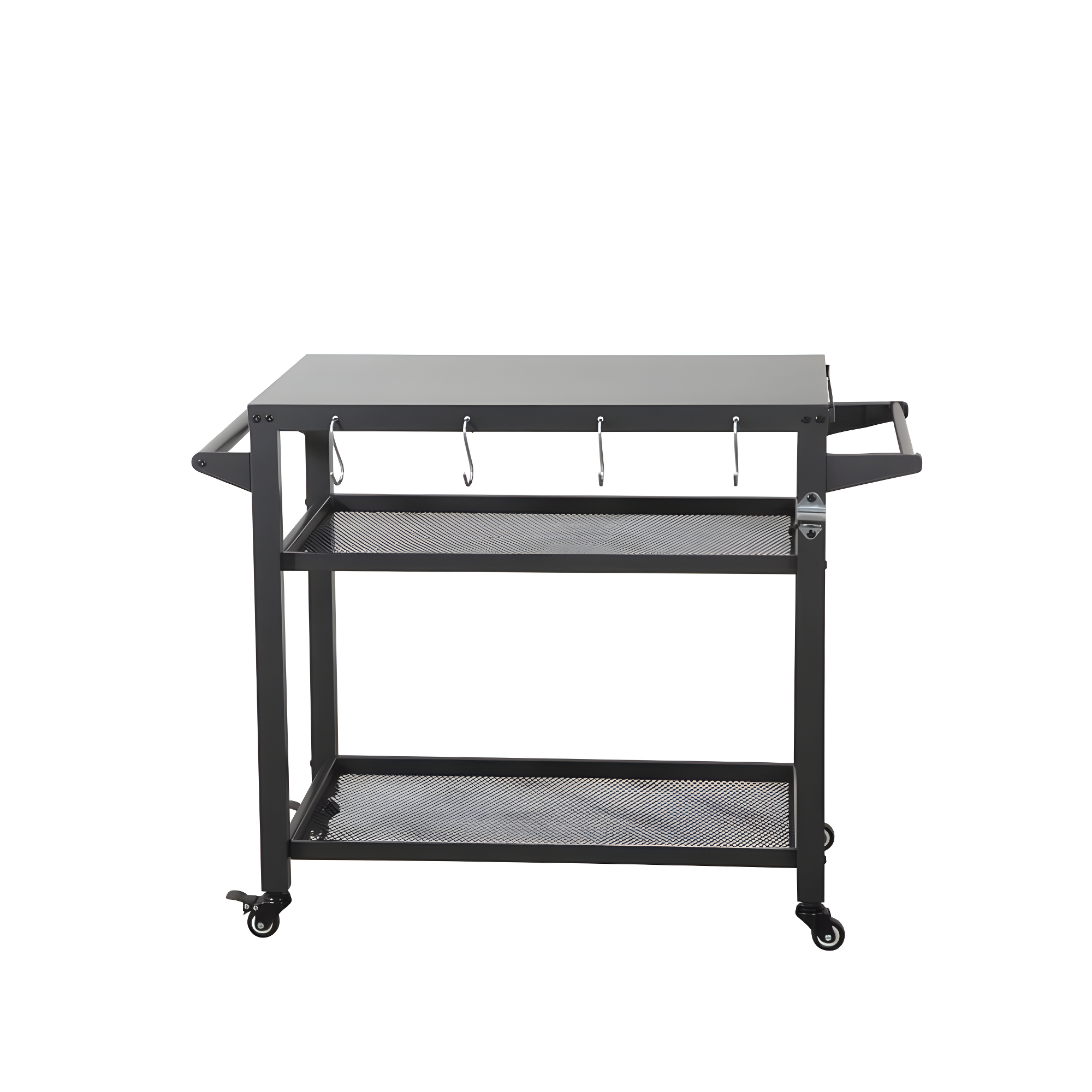 GZMWON 3-Shelf Outdoor Grill Table, Grill Cart Outdoor With Wheels, Pizza Oven Table And Food Prep Table, Blackstone Table Grill Stand  Blackstone Griddle  Outside BBQ