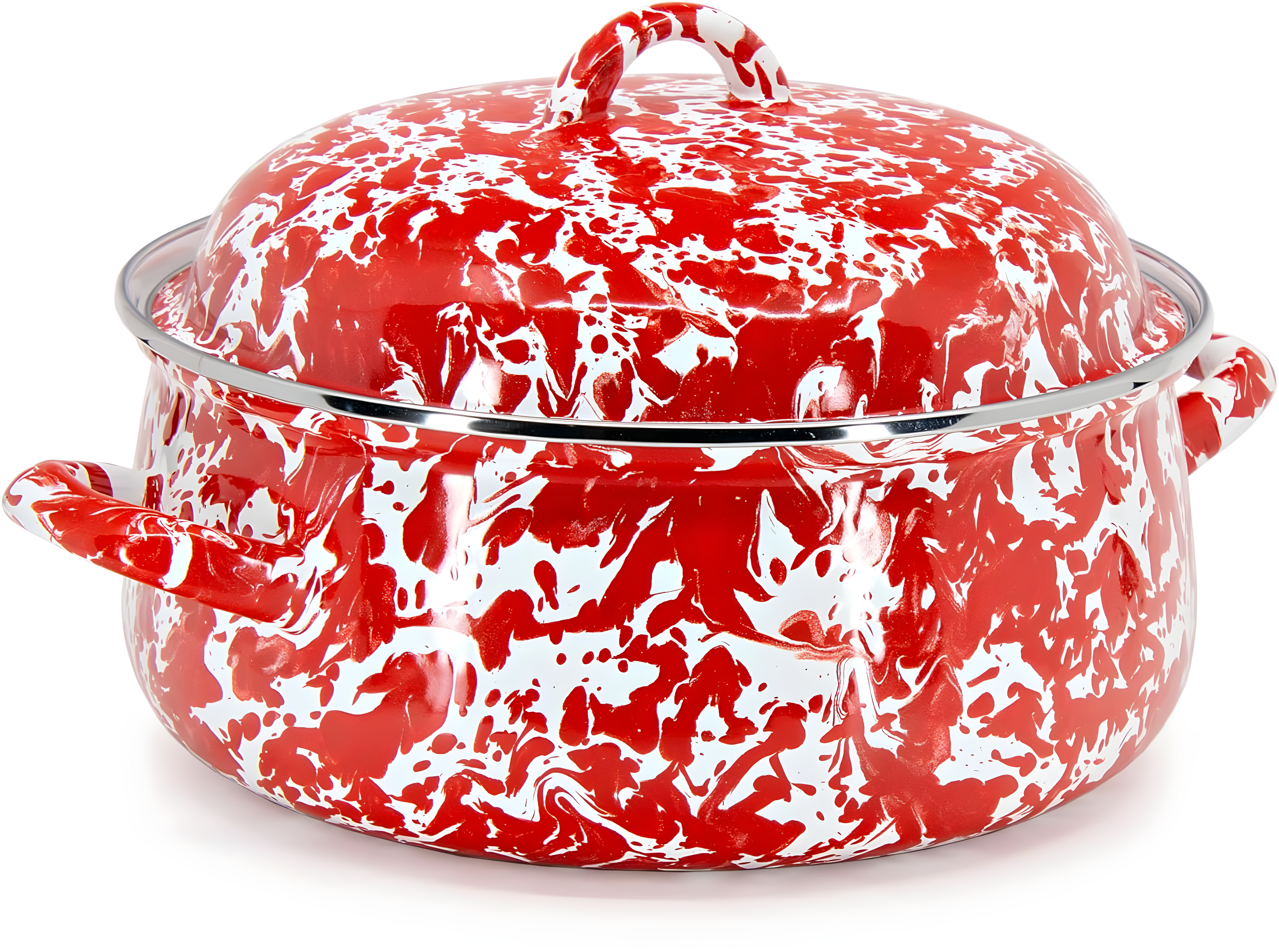 Golden Rabbit Golden Rabbit Swirl 4 Quarts Enamelware Round Dutch Oven