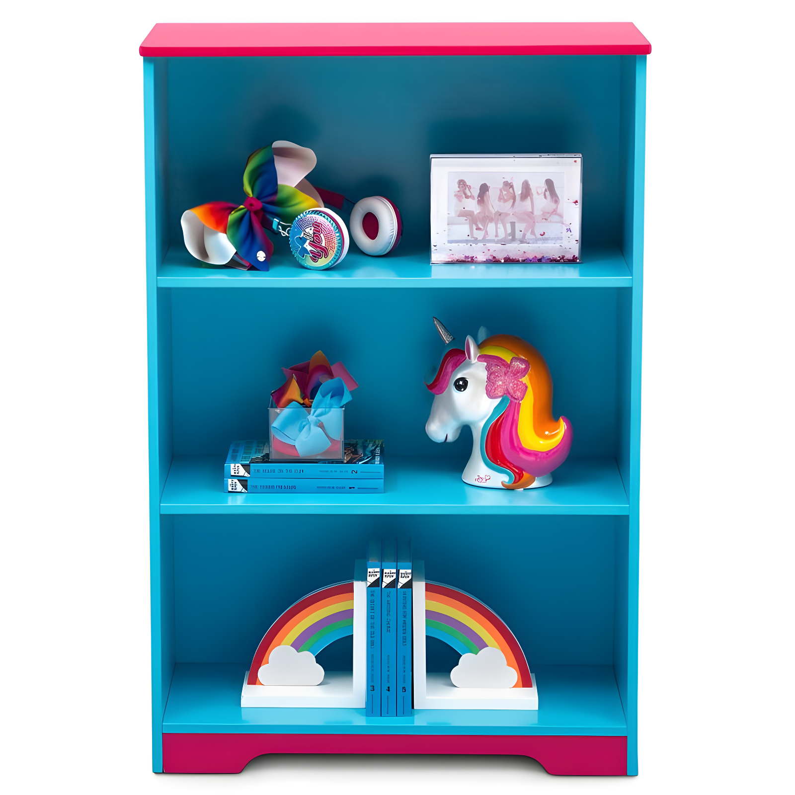 Delta Children Rainbow Unicorn Deluxe 37.5" Bookcase