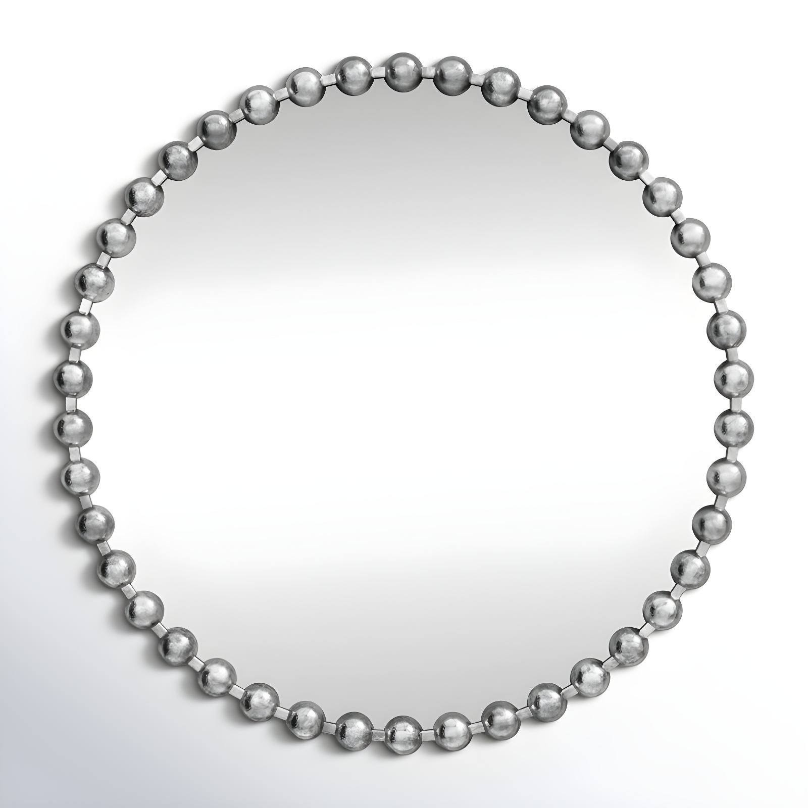 Marlowe Beaded Round Metal Wall Mirror