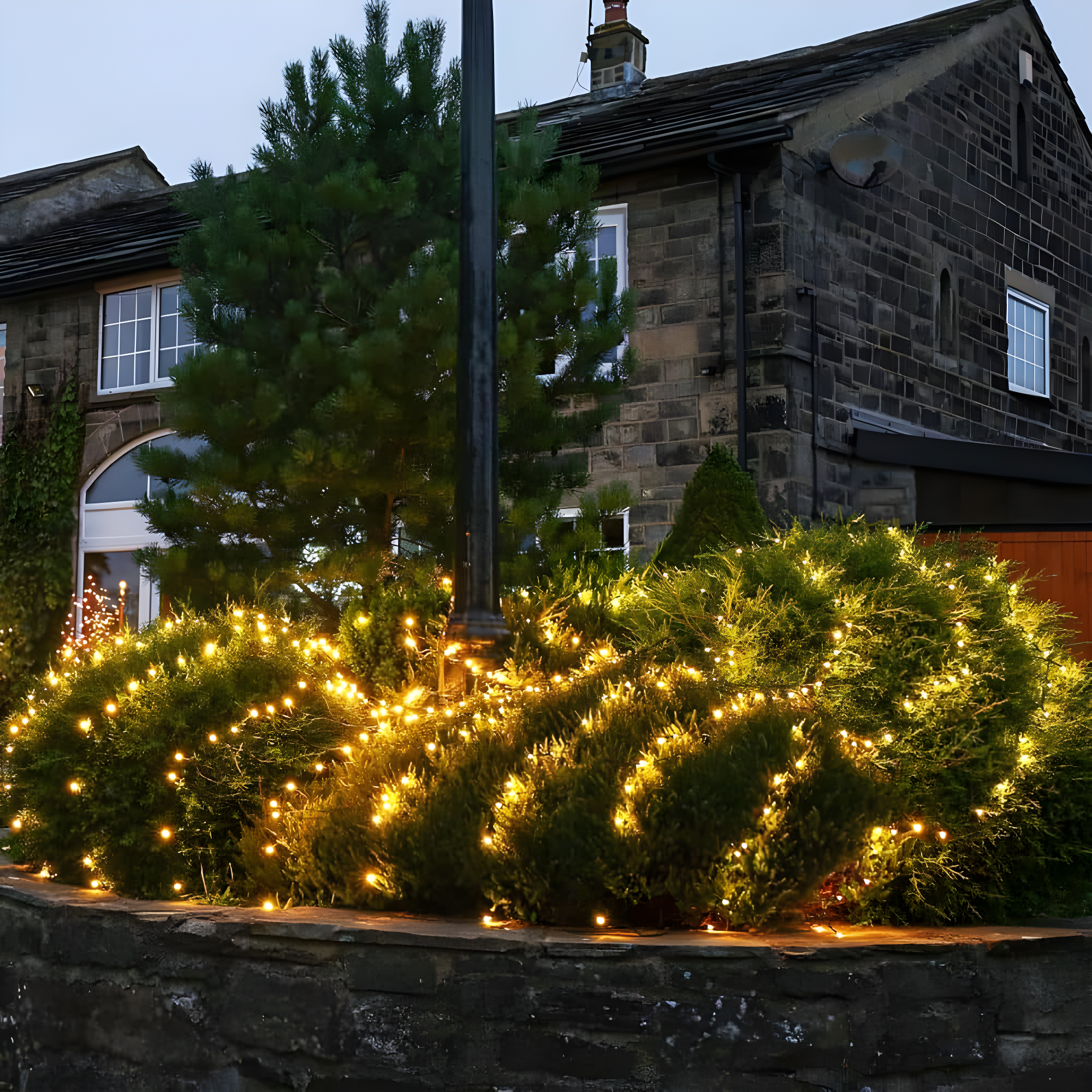 Dazzle Bright 164 FT 500 LED Christmas String Lights, Waterproof Green Wire String Lights with 8 Modes, Outdoor Christmas Decorations for Indoor Garden Party Yard Decor (Warm White)