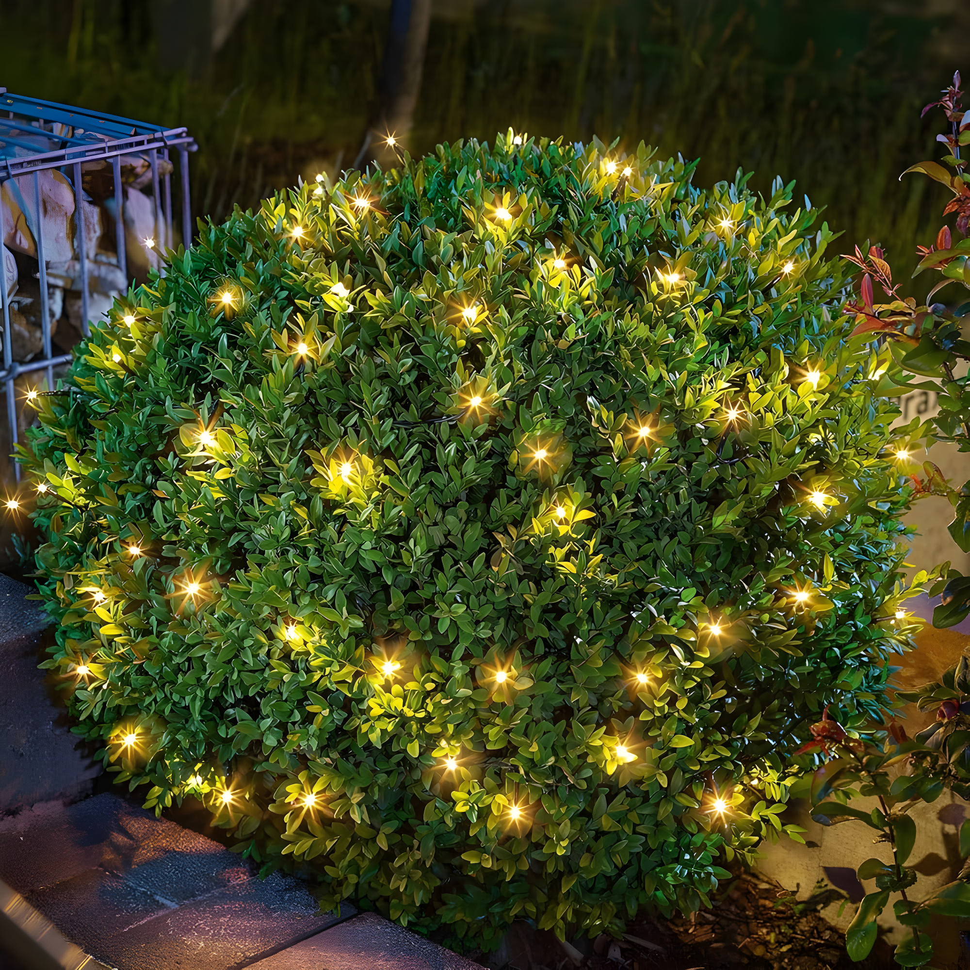 Dazzle Bright 164 FT 500 LED Christmas String Lights, Waterproof Green Wire String Lights with 8 Modes, Outdoor Christmas Decorations for Indoor Garden Party Yard Decor (Warm White)