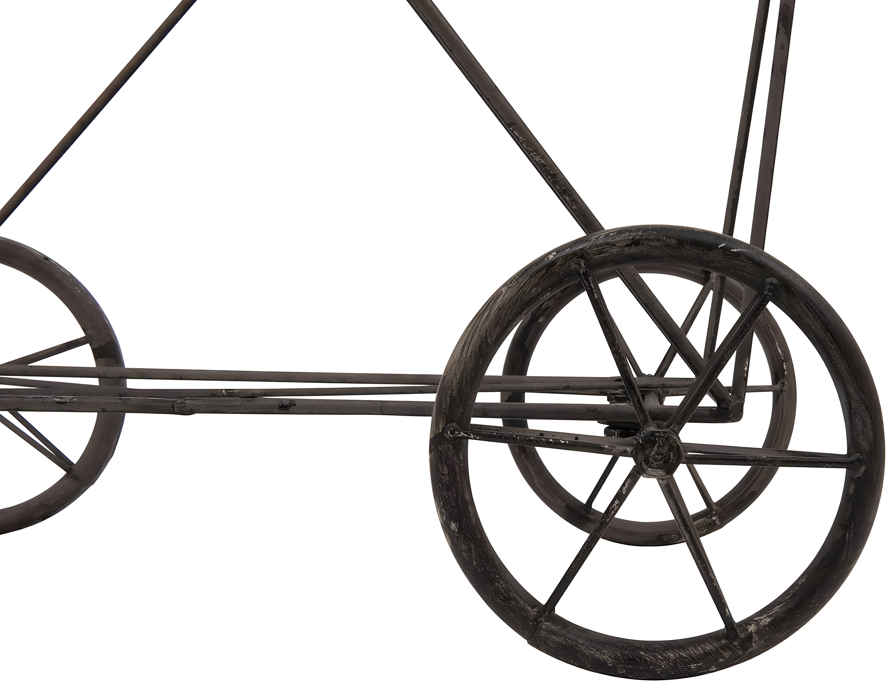 Metal Vintage Laundry Basket with Wheels - Storied Home: Garment Storage, Multipurpose Basket